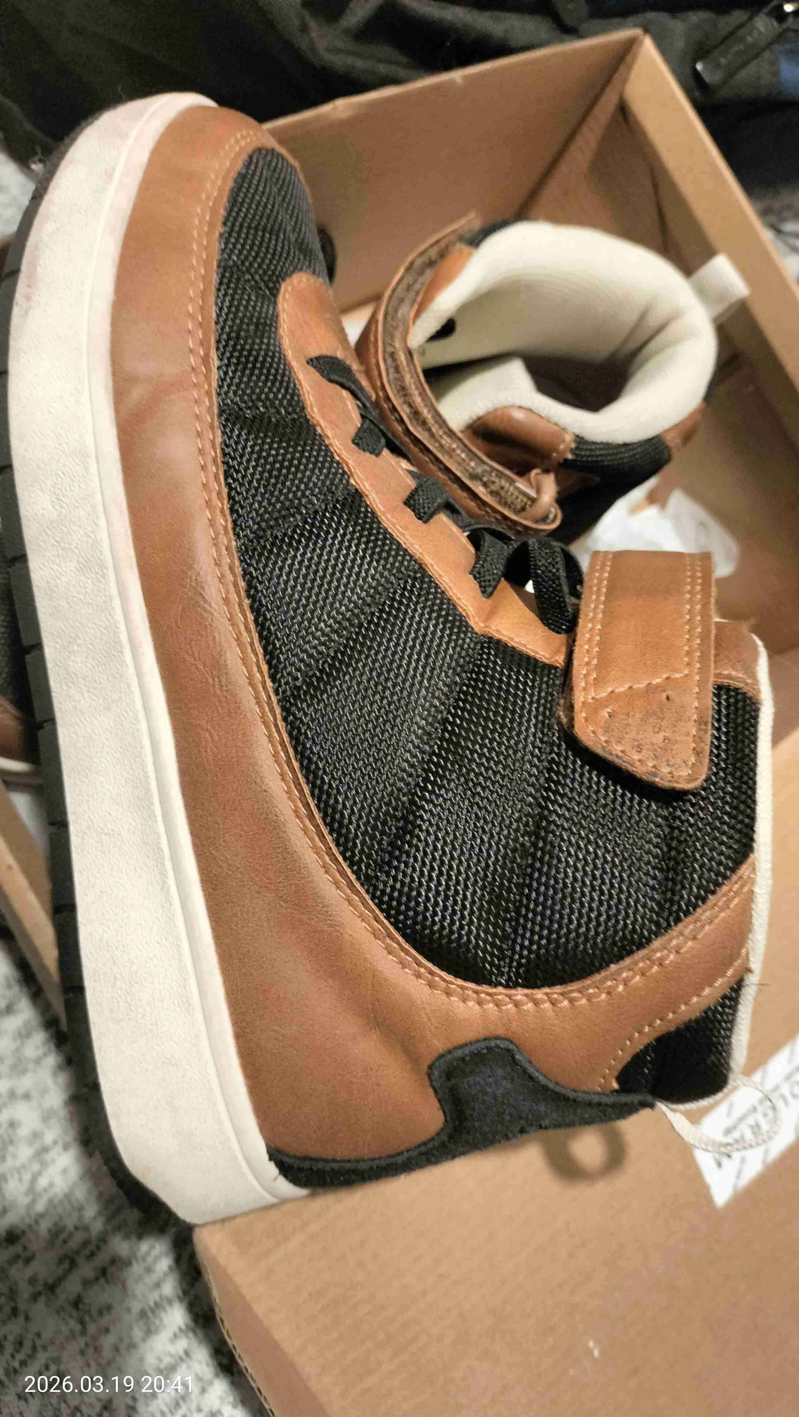 Zapatillas altas negras y marrones 34 - miniatura 2