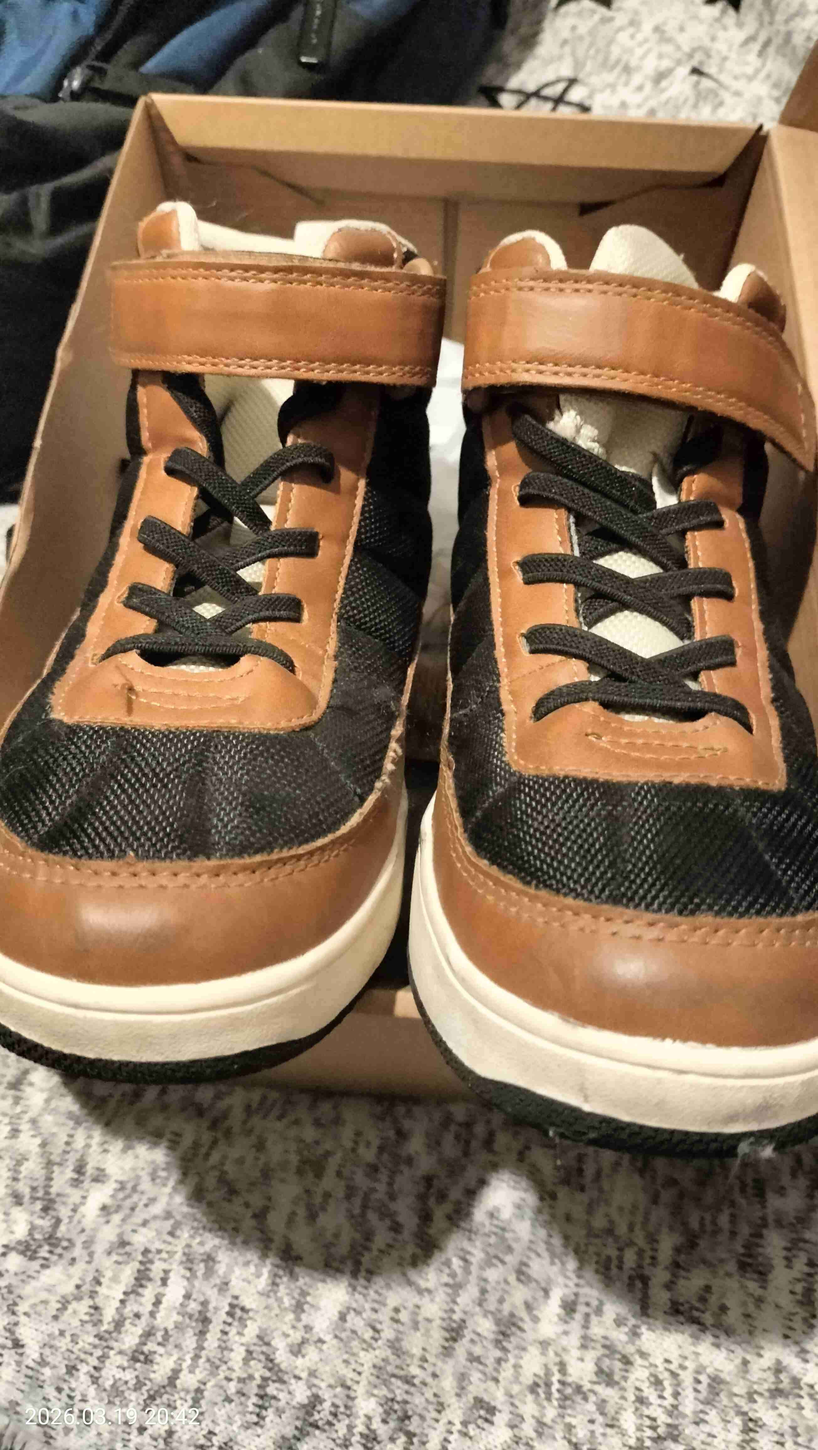 Zapatillas altas negras y marrones 34 - miniatura 3