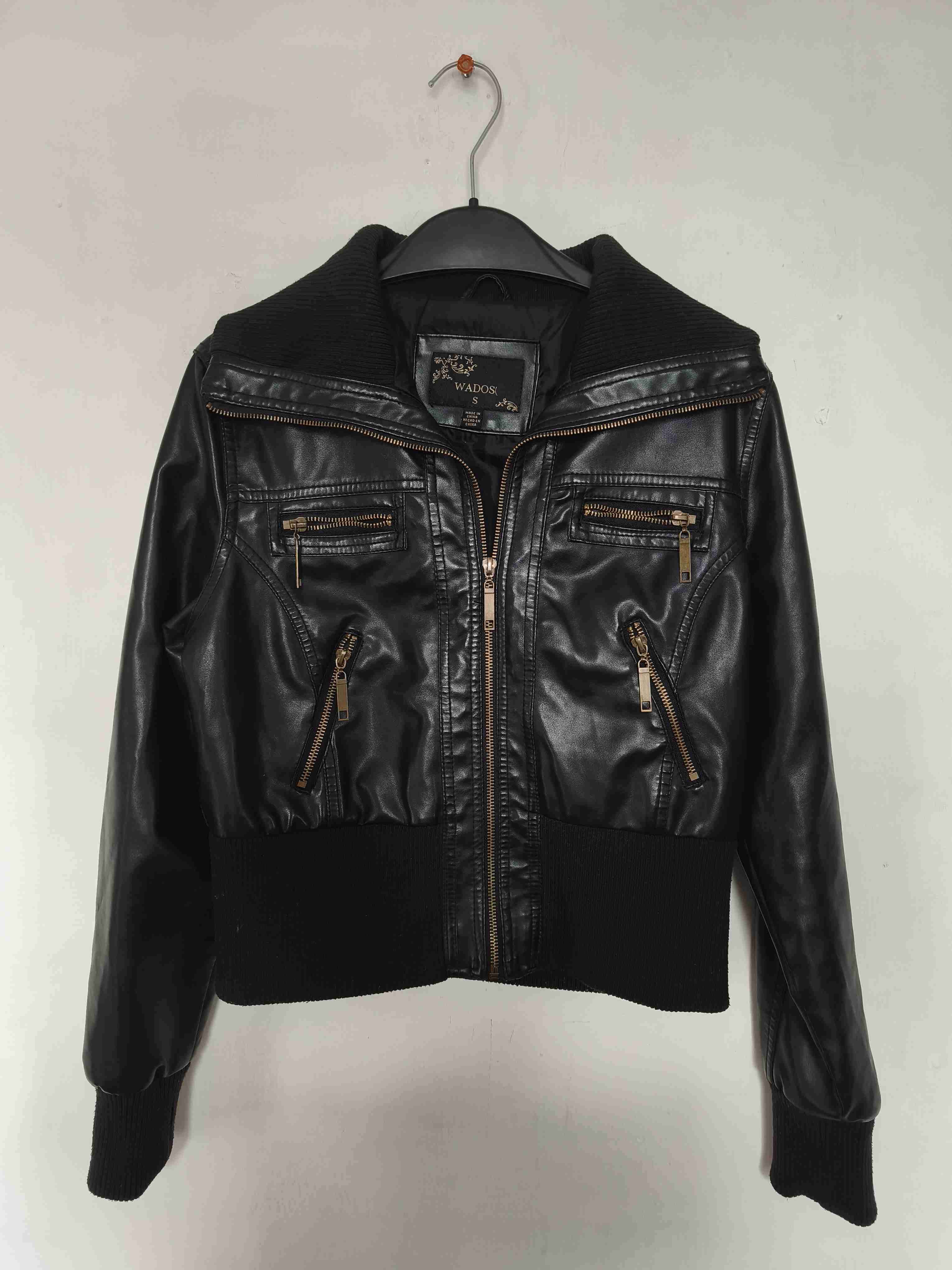 Chaqueta de ecocuero con cierre - miniatura 1