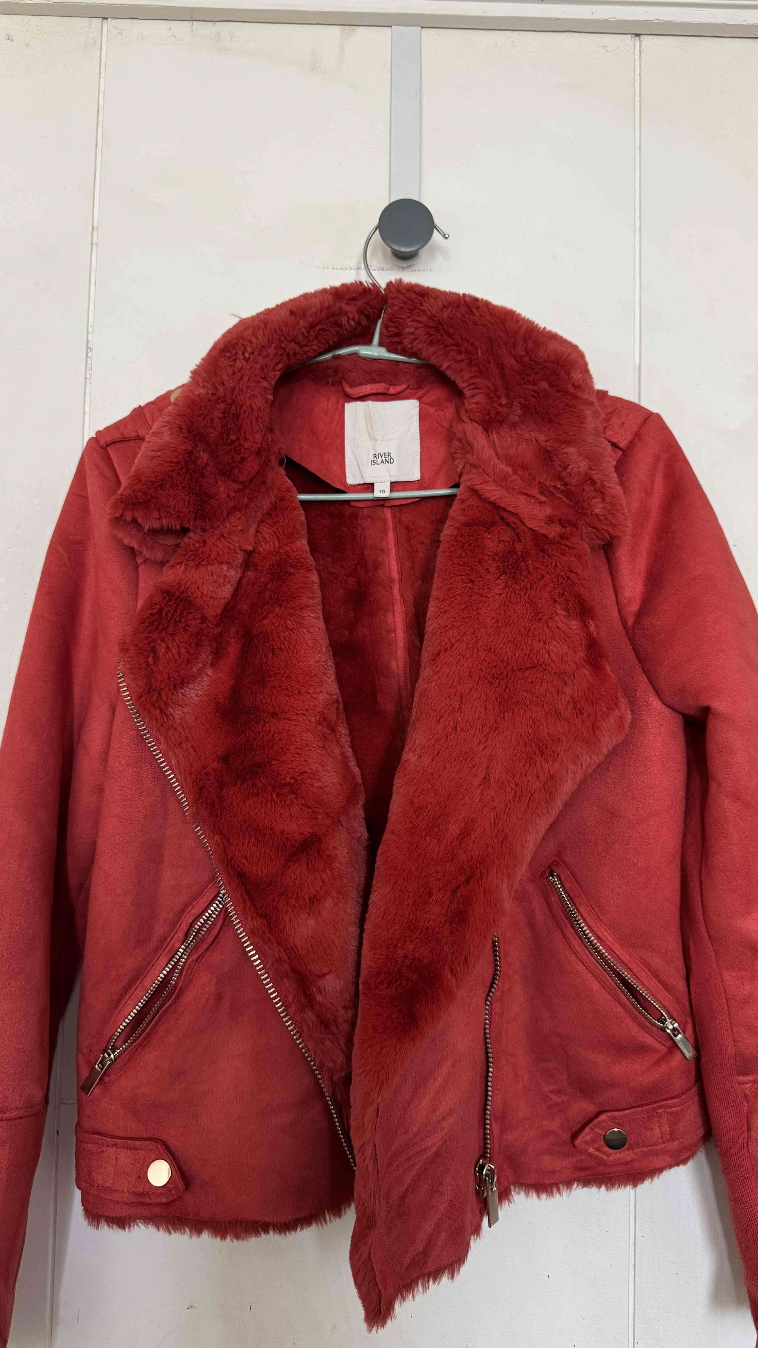 Cazadora River Island Mujer  Gamuza rojo ladrillo - miniatura 1