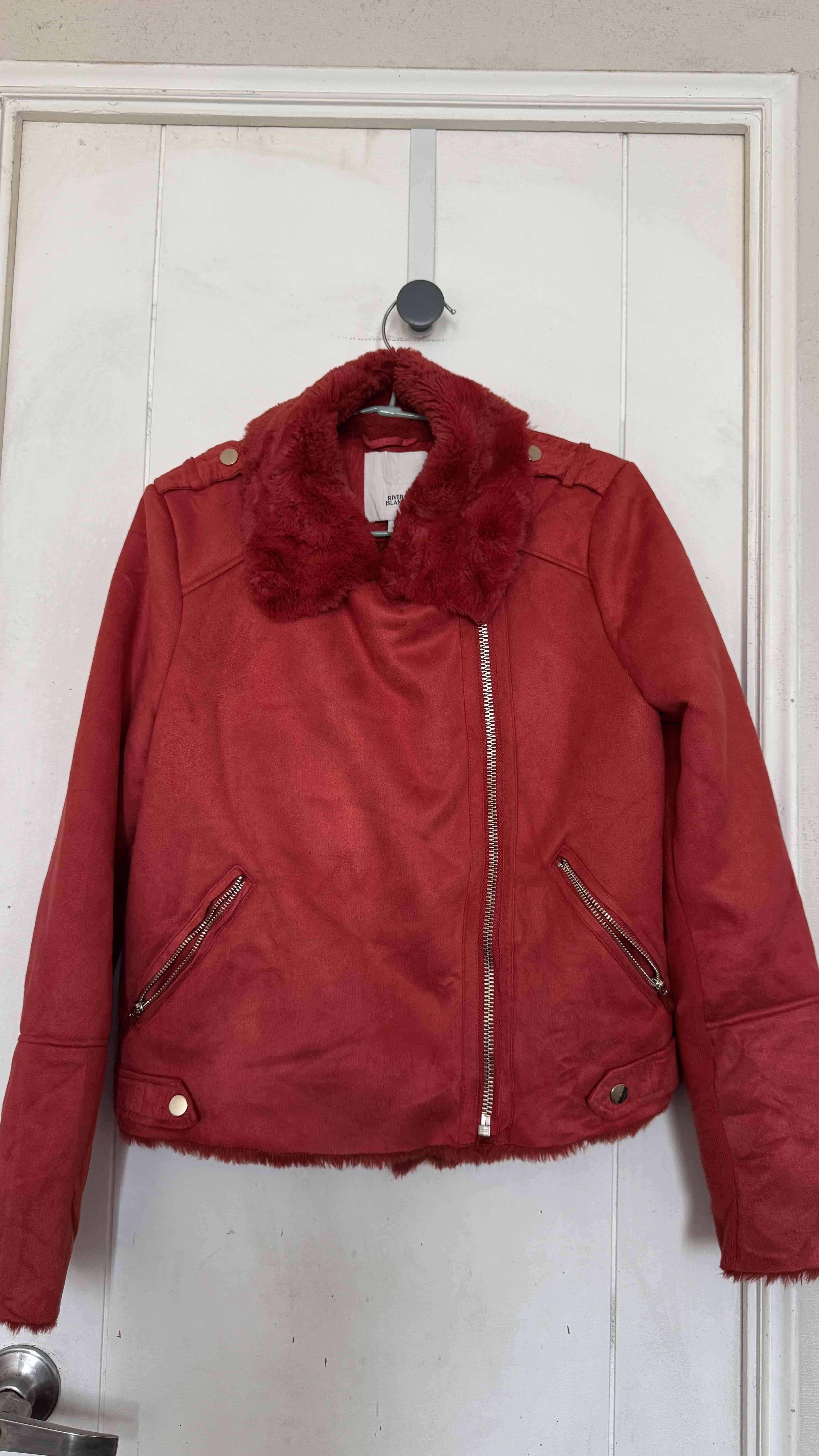 Cazadora River Island Mujer  Gamuza rojo ladrillo - miniatura 2