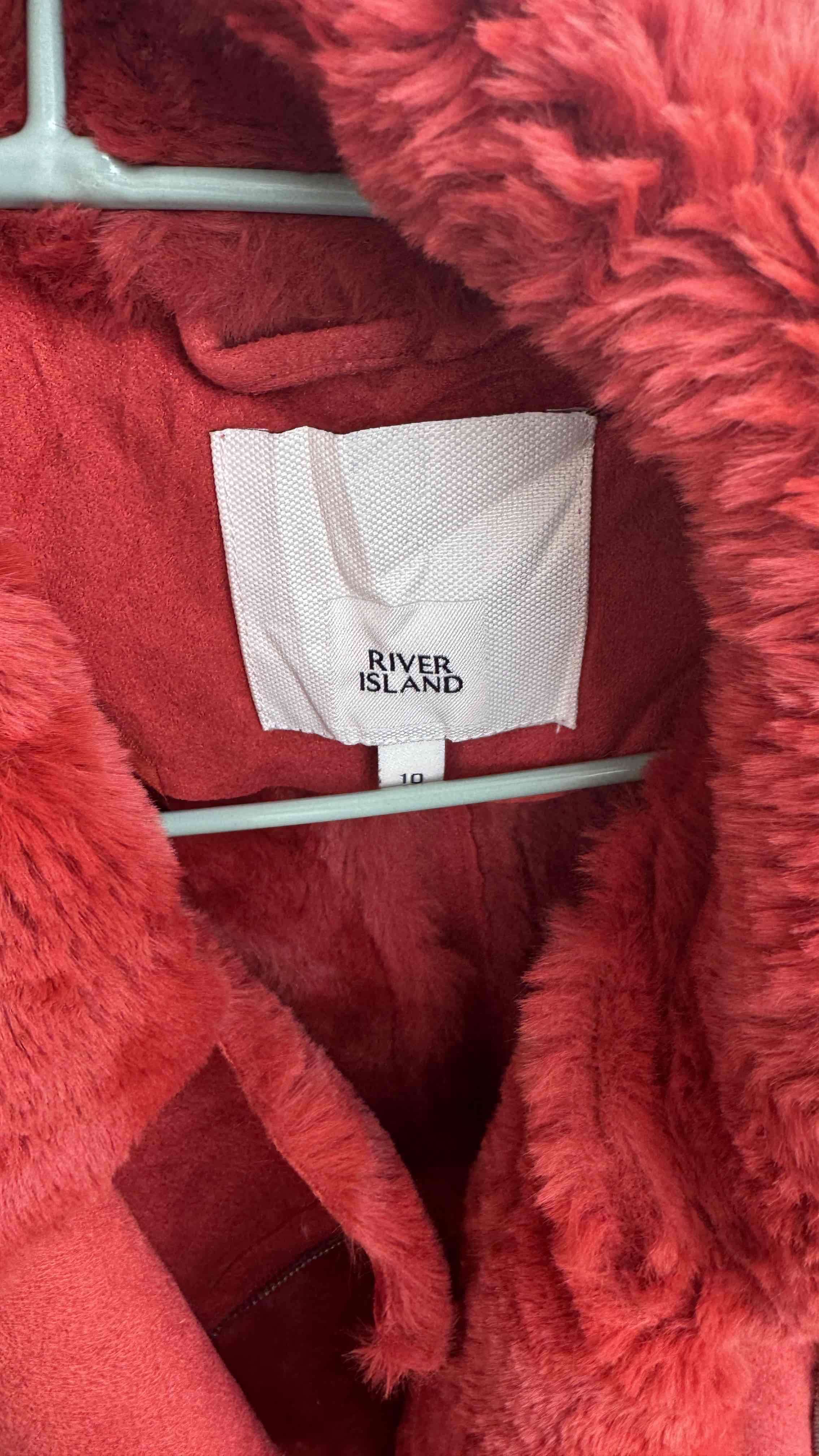 Cazadora River Island Mujer  Gamuza rojo ladrillo - miniatura 3