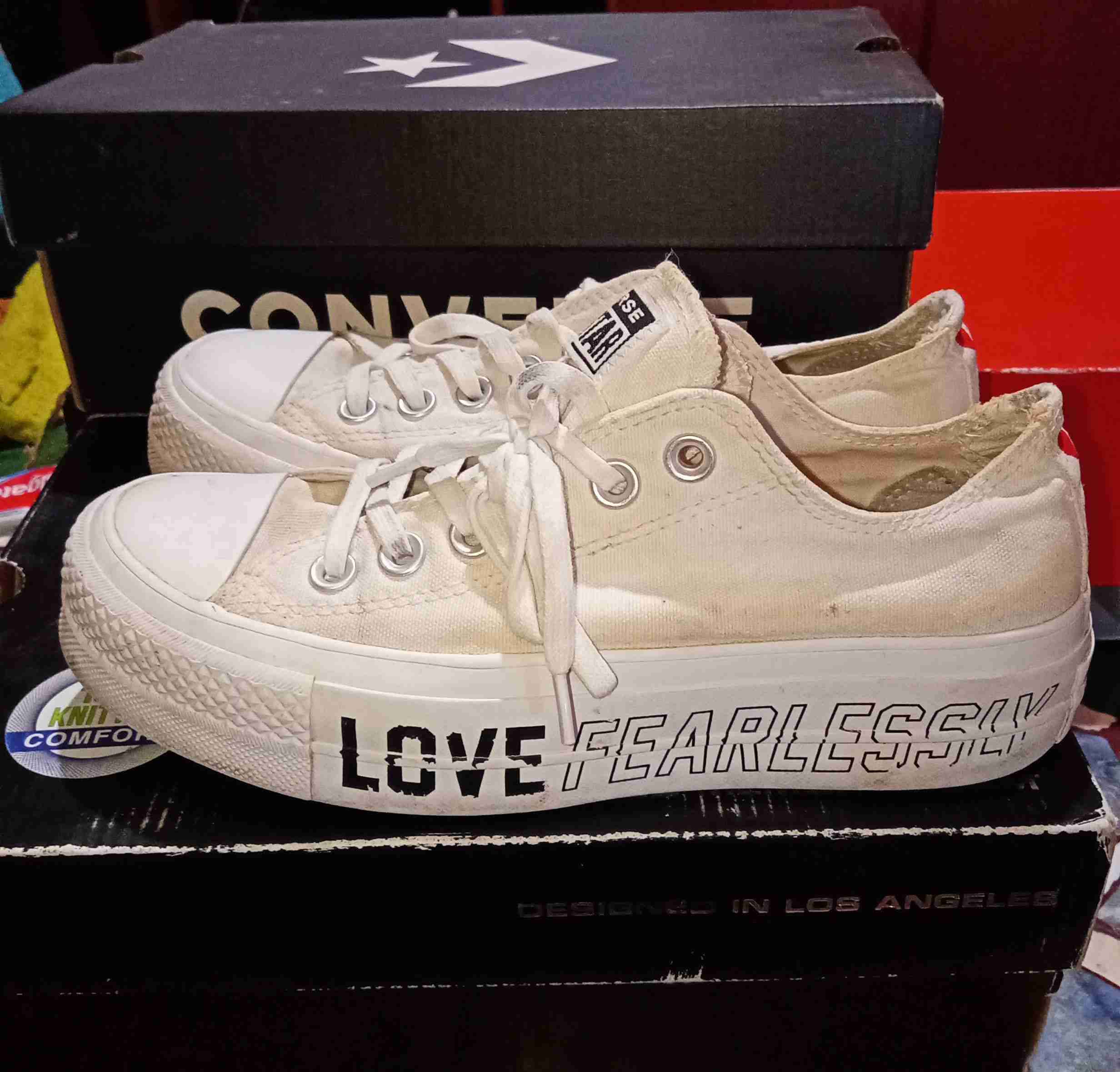 Zapatillas Converse blancas Love Fearlessly - miniatura 1