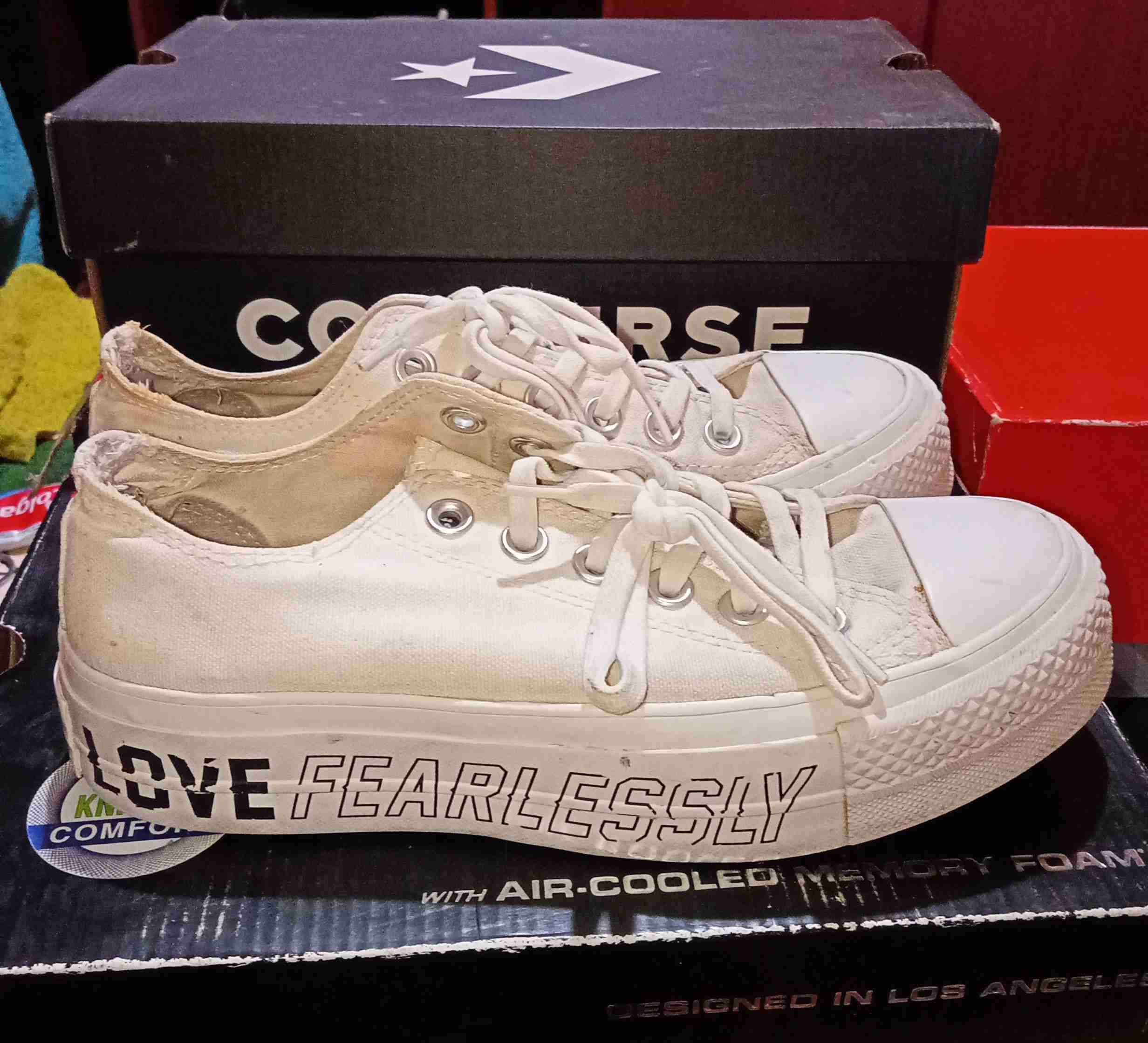 Zapatillas Converse blancas Love Fearlessly - miniatura 4