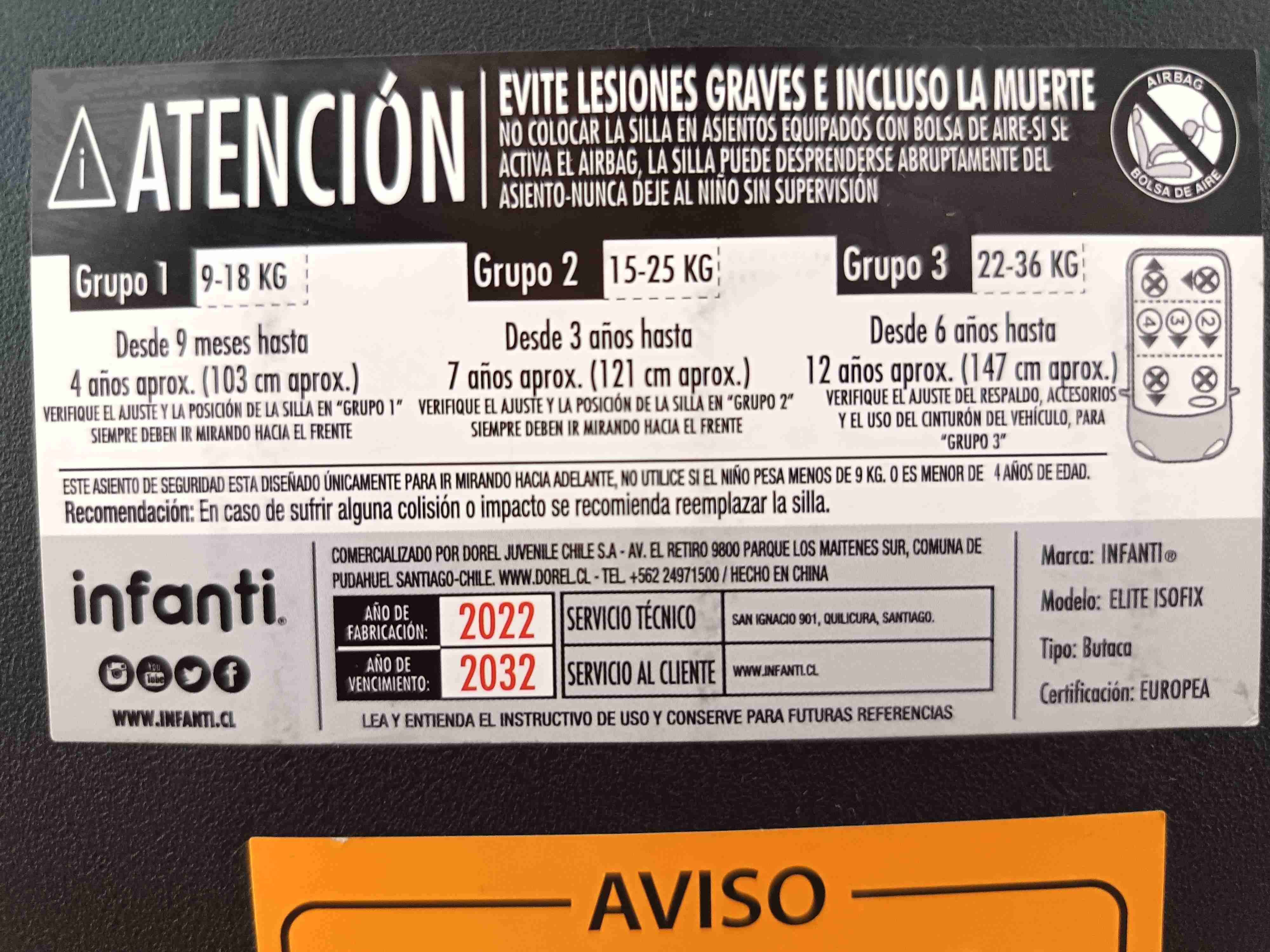 Silla de auto Infanti negra - miniatura 6