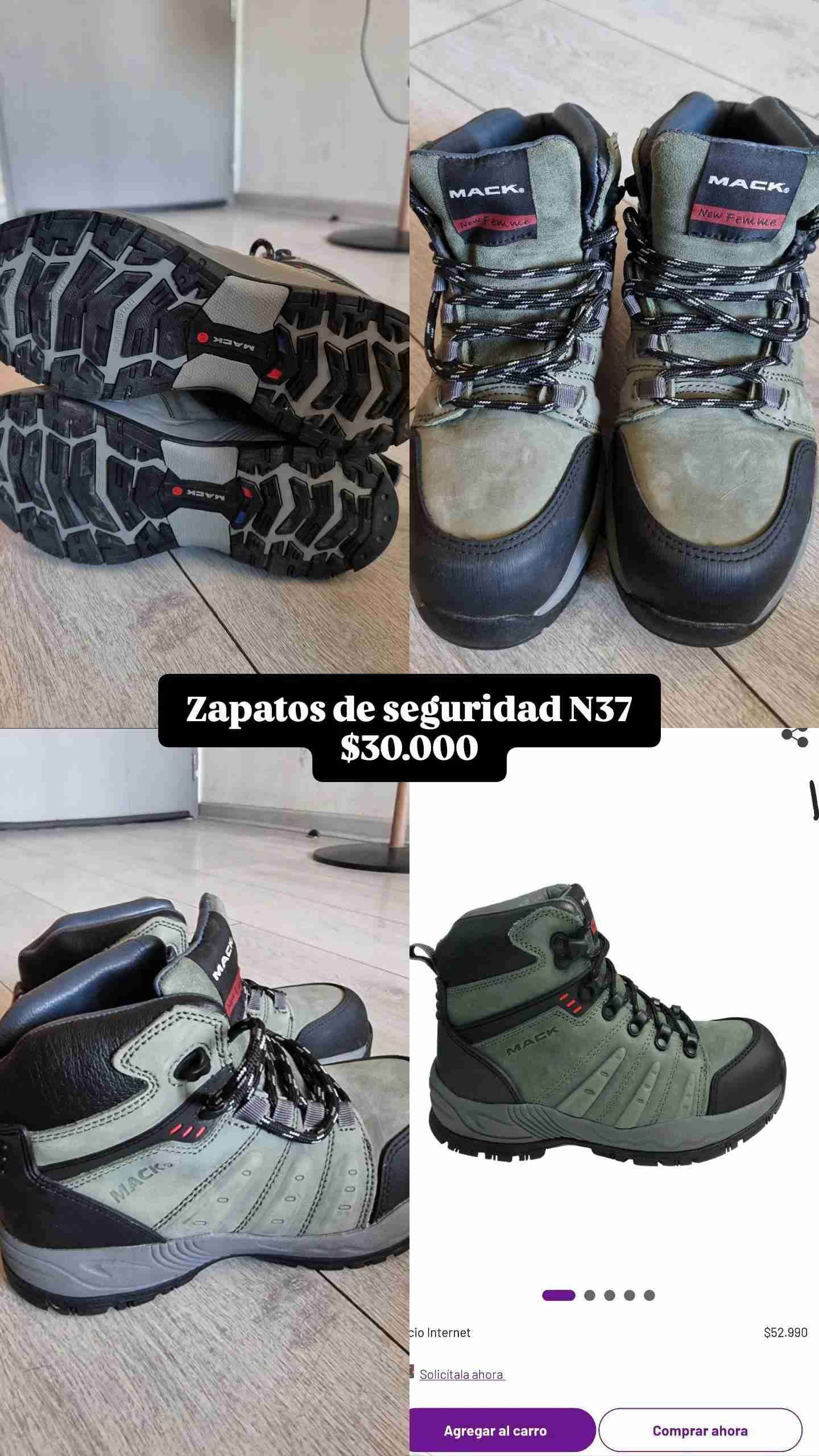 Zapatos de seguridad Mack grises