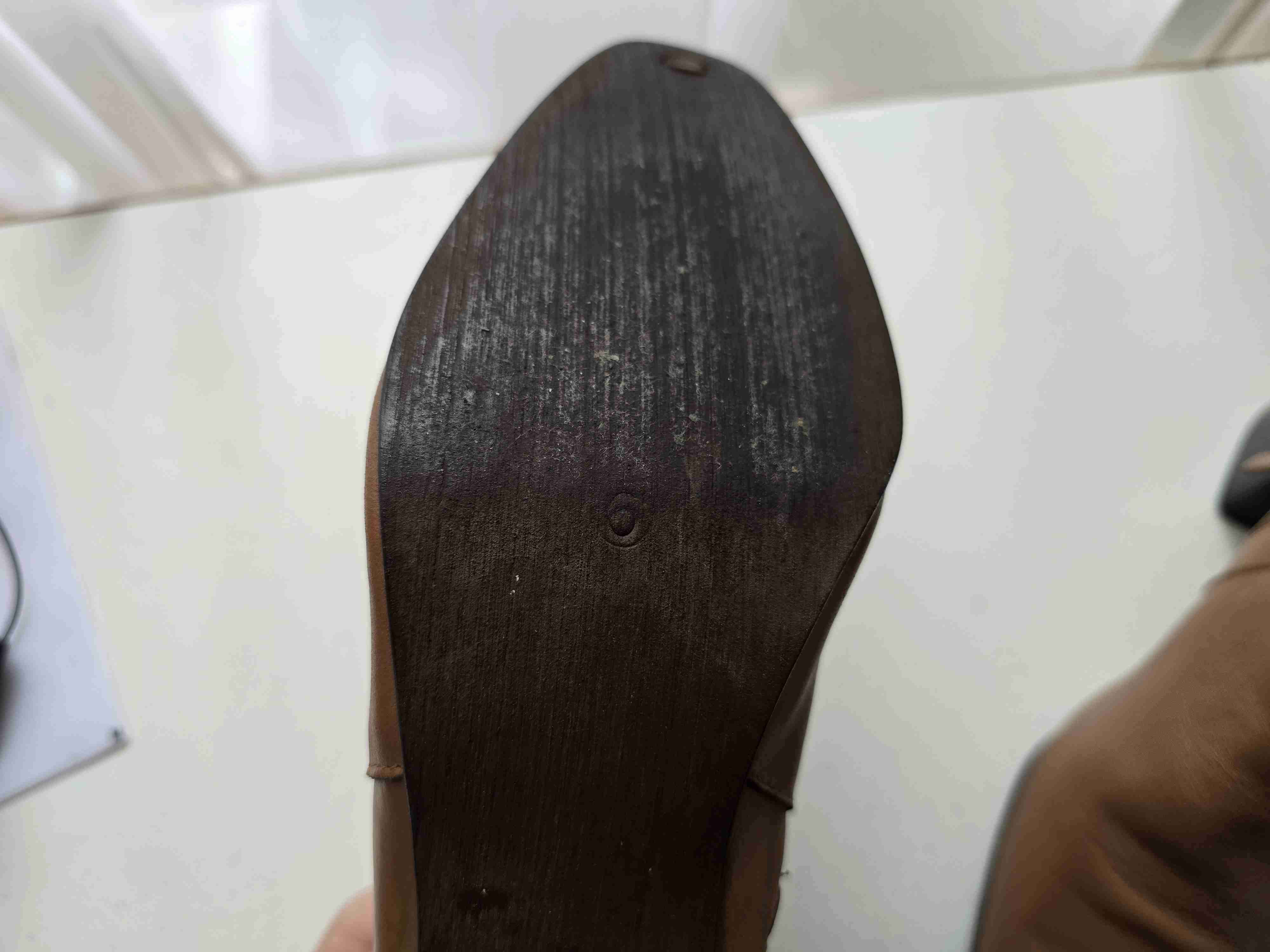 Botín cuero 36 marrón con hebilla - miniatura 7