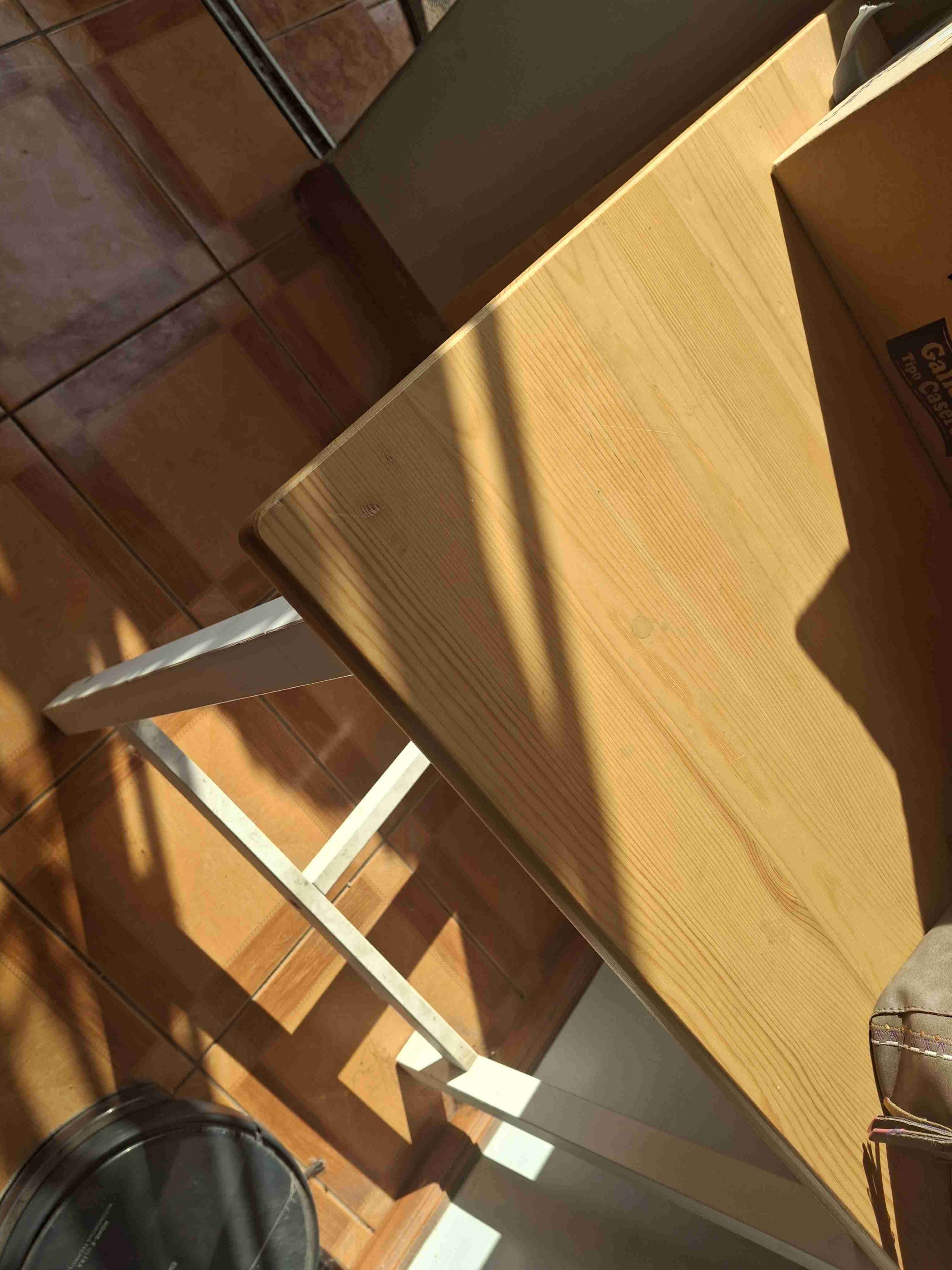 Mesa blanca de madera extensible Ikea - miniatura 2