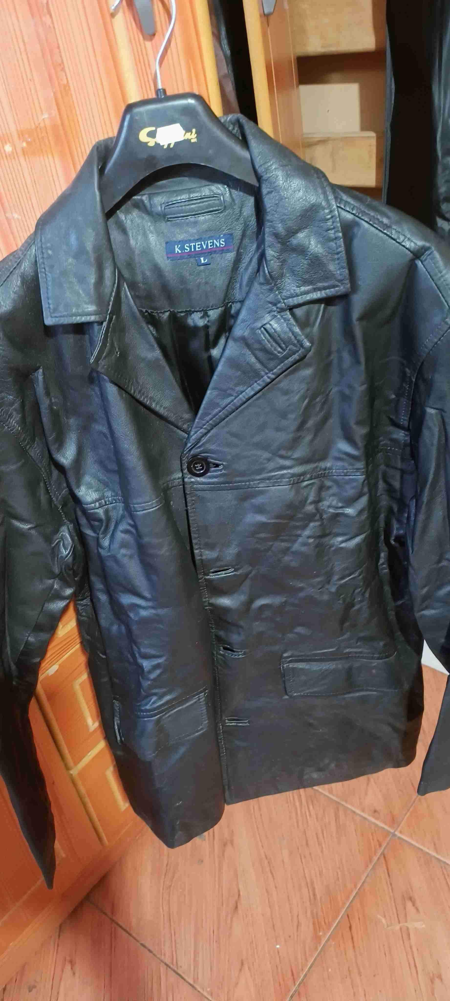 Chaqueta de cuero negra - miniatura 5