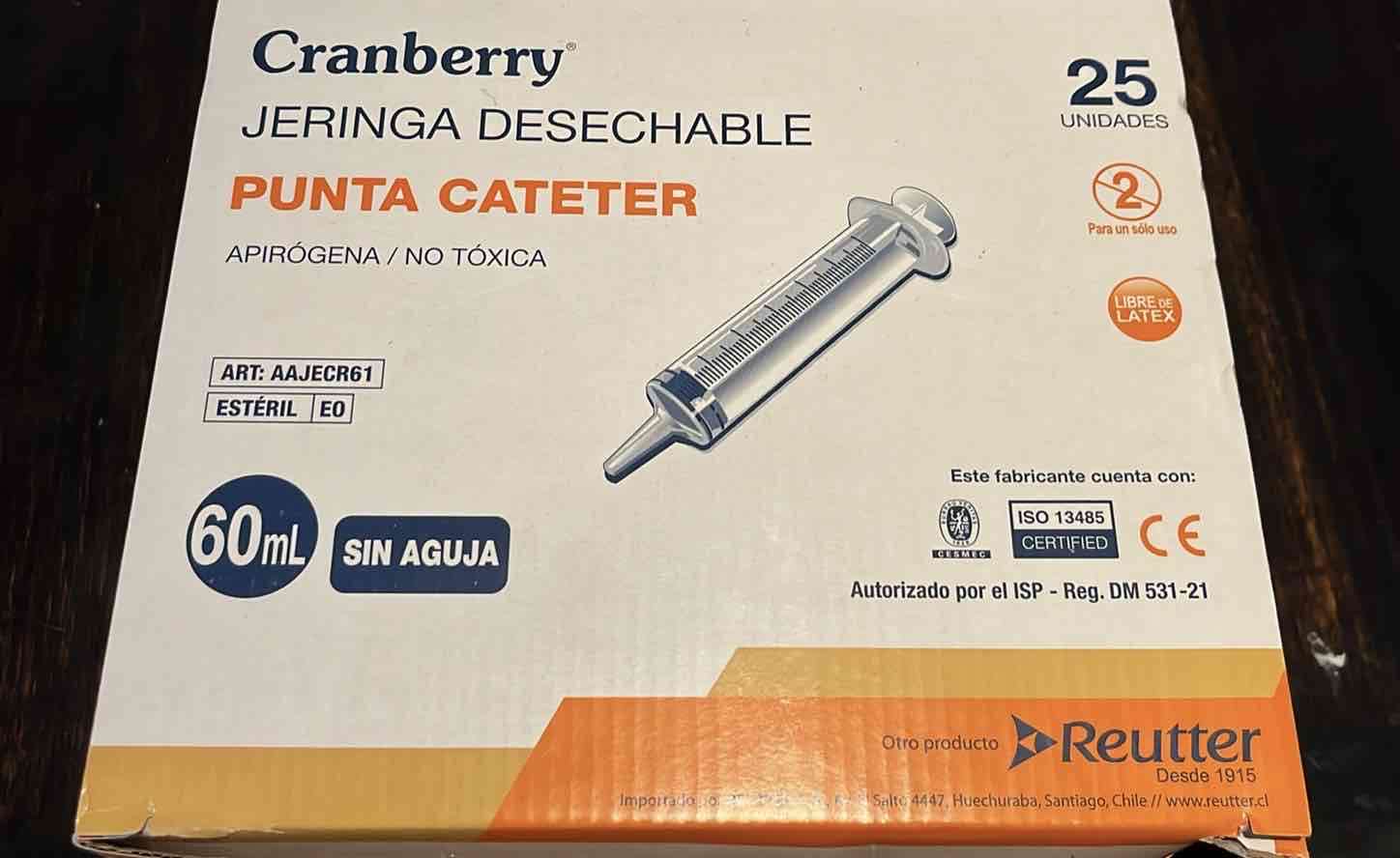 Caja de jeringas desechables 60ml