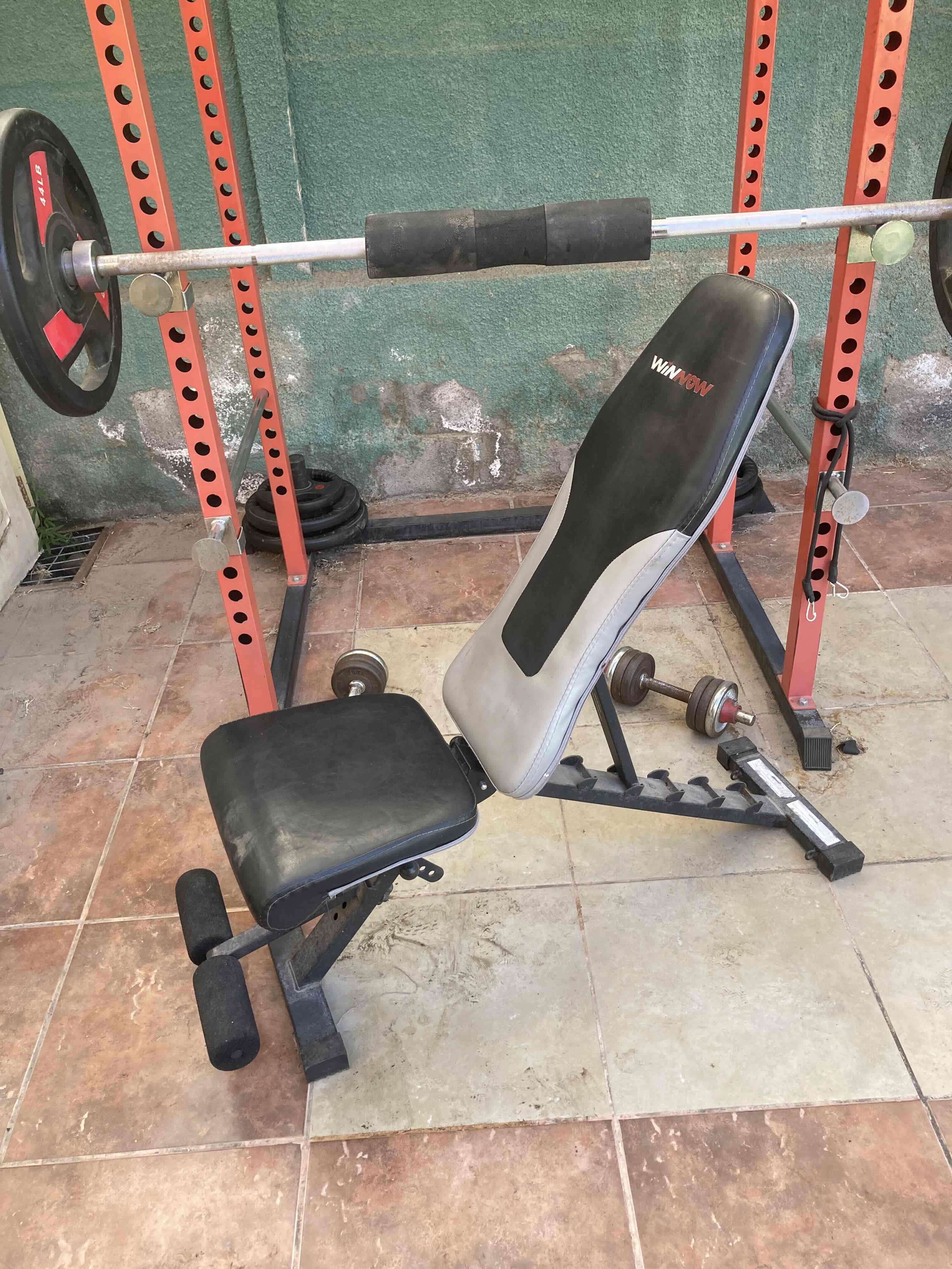 Rack de pesas con barra y banca - miniatura 5