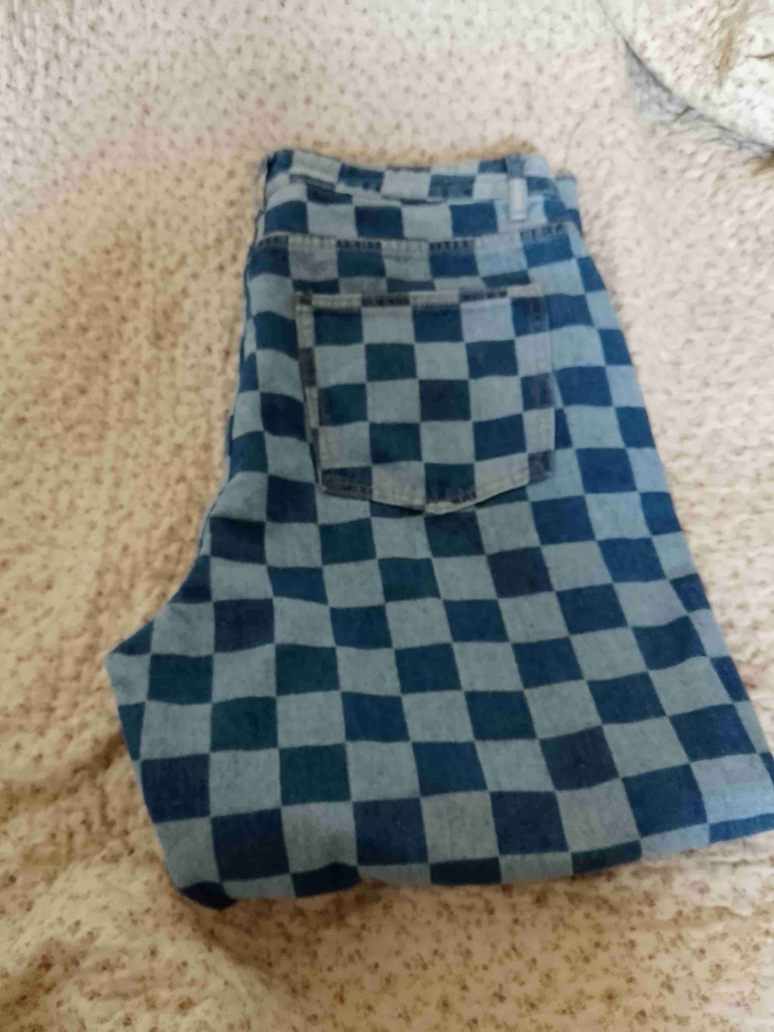 Pantalones a cuadros azules jeans - miniatura 2