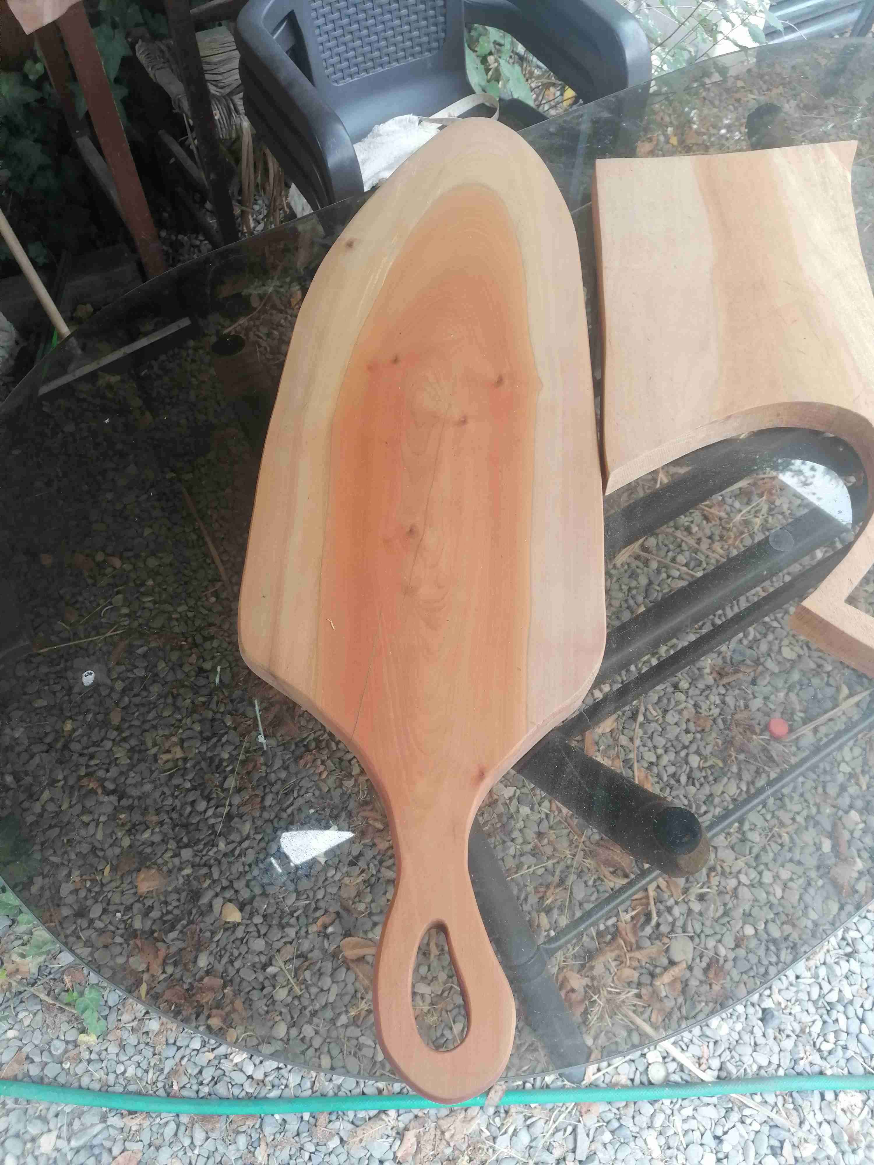 Tabla de cortar grande de madera natural