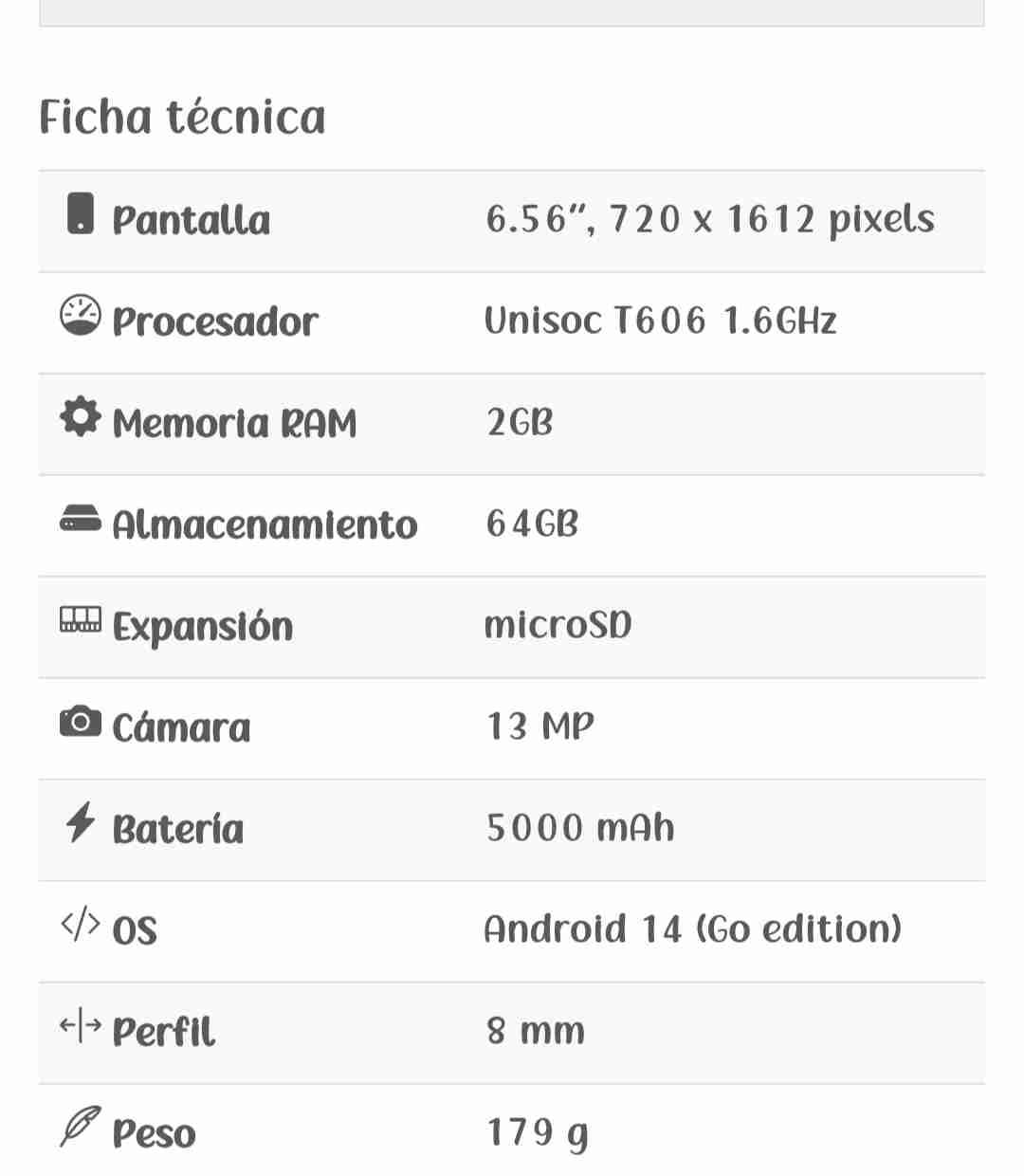 Teléfono móvil Motorola E14 - miniatura 5