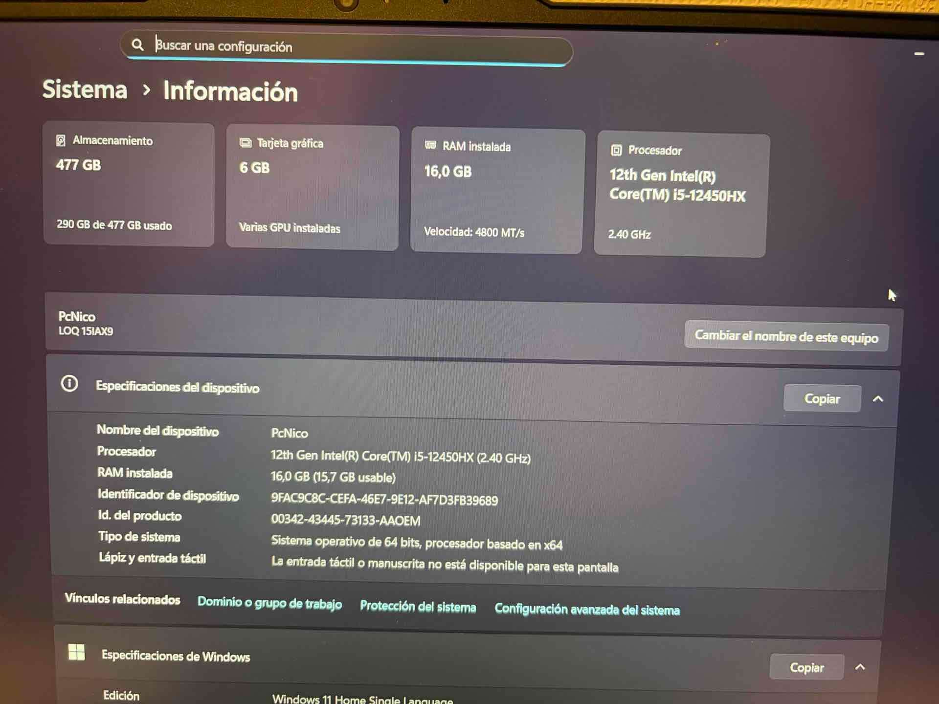 Notebook Gamer Lenovo LOQ - RTX 3050 - miniatura 3