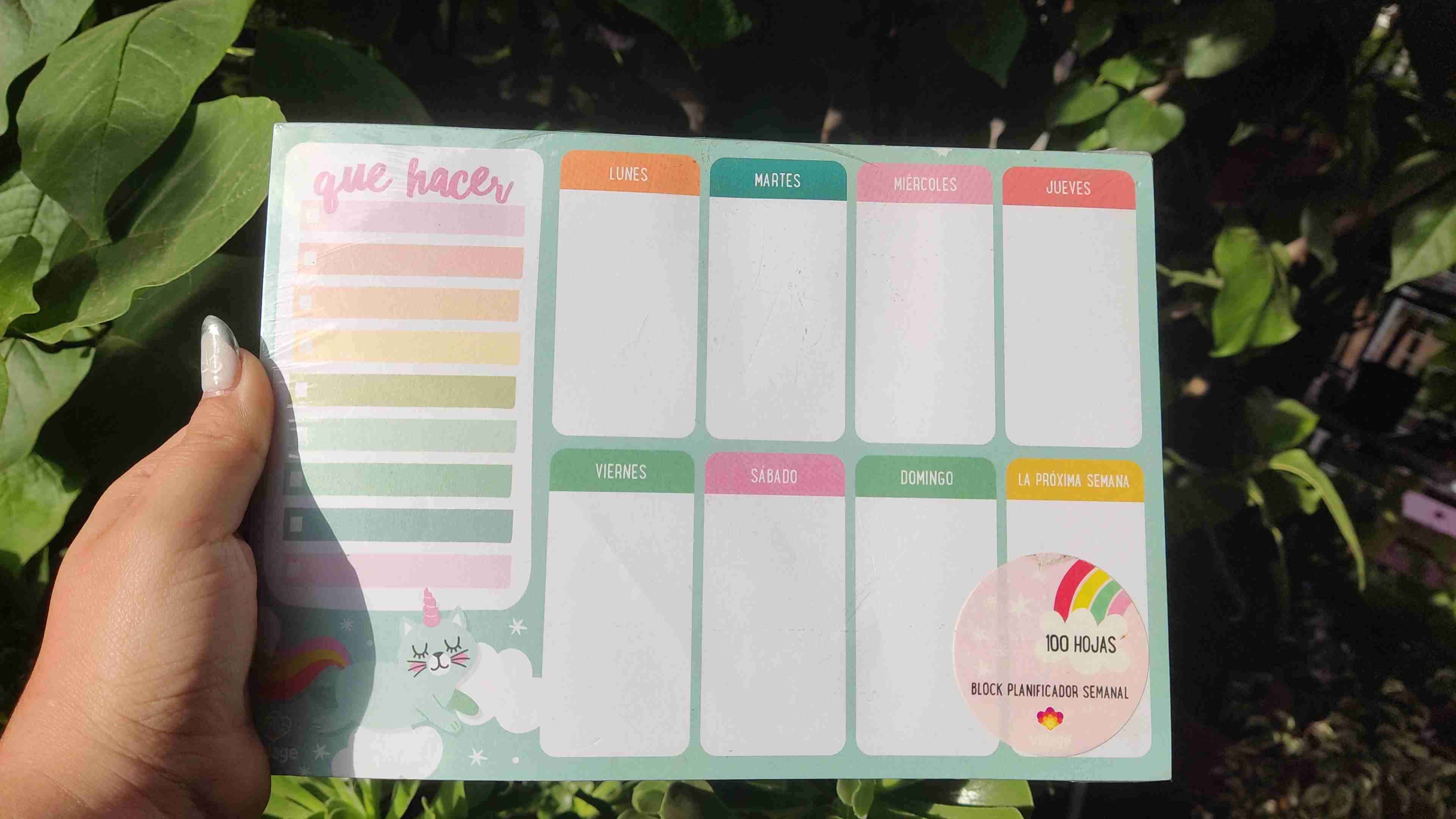 Planificador semanal con unicornio - 1