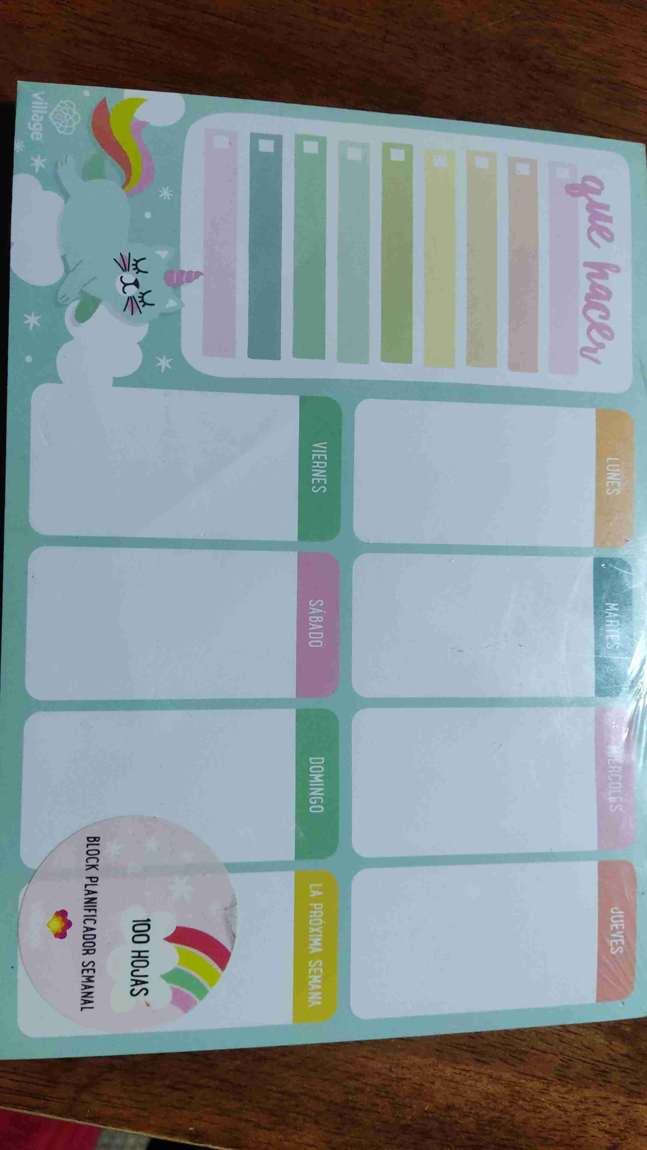 Planificador semanal con unicornio - 3