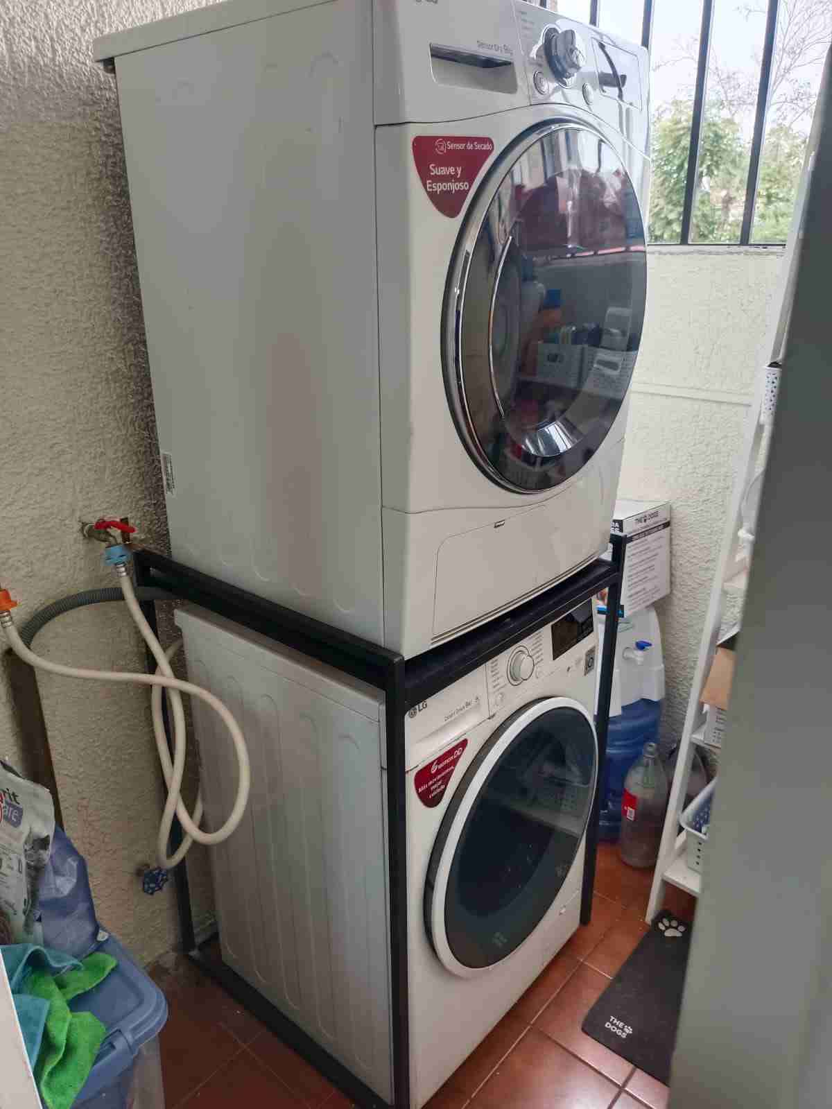 Mueble metál para elevar secadora sobre lavadora - 3