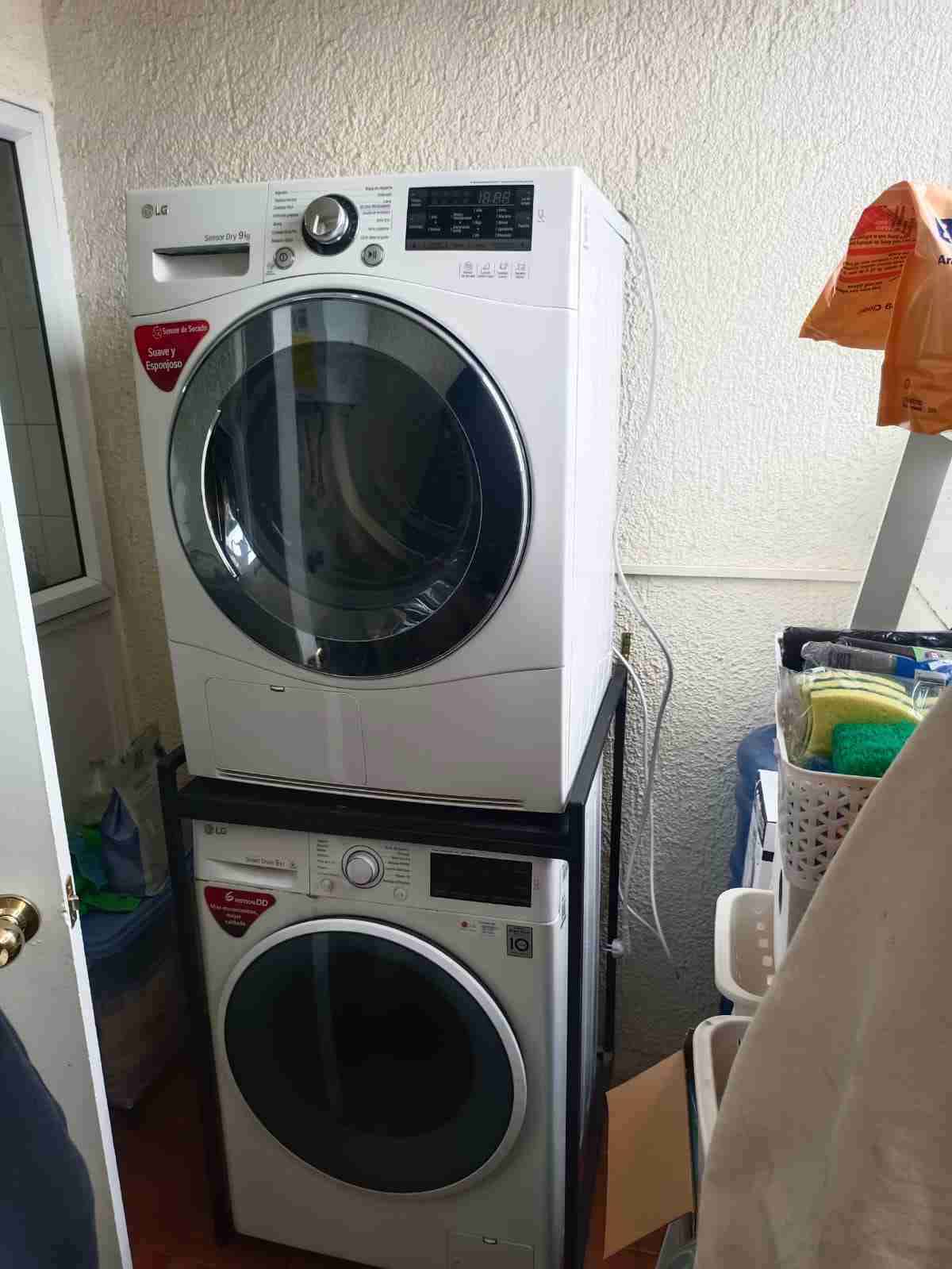 Mueble metál para elevar secadora sobre lavadora - 6