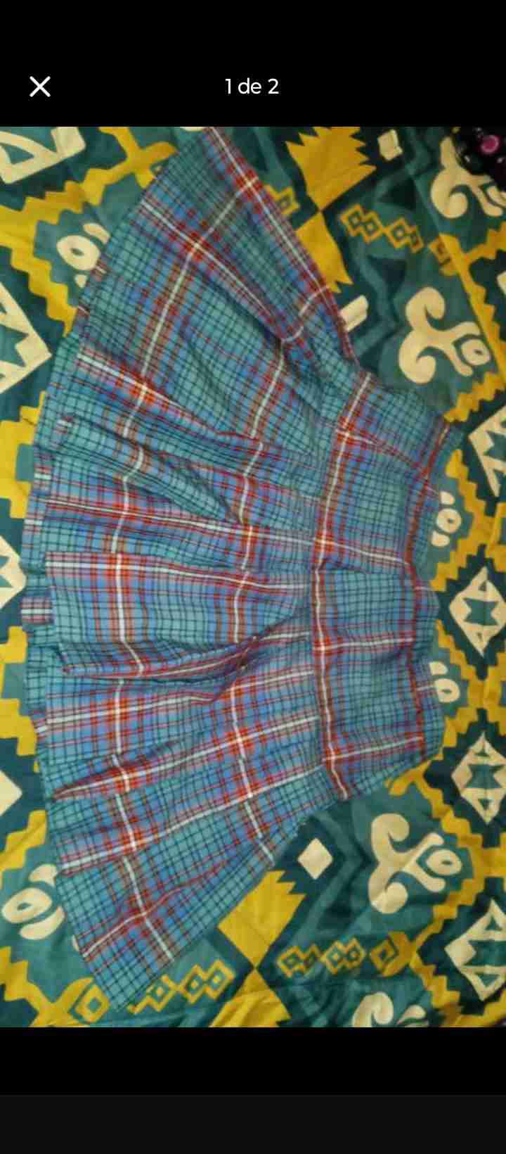 Falda escocesa azul y roja - miniatura 1