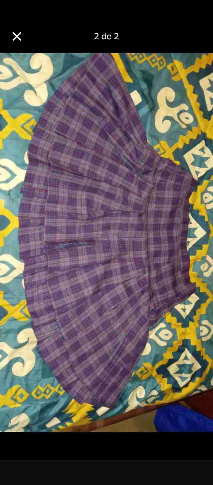 Falda escocesa azul y roja - miniatura 2