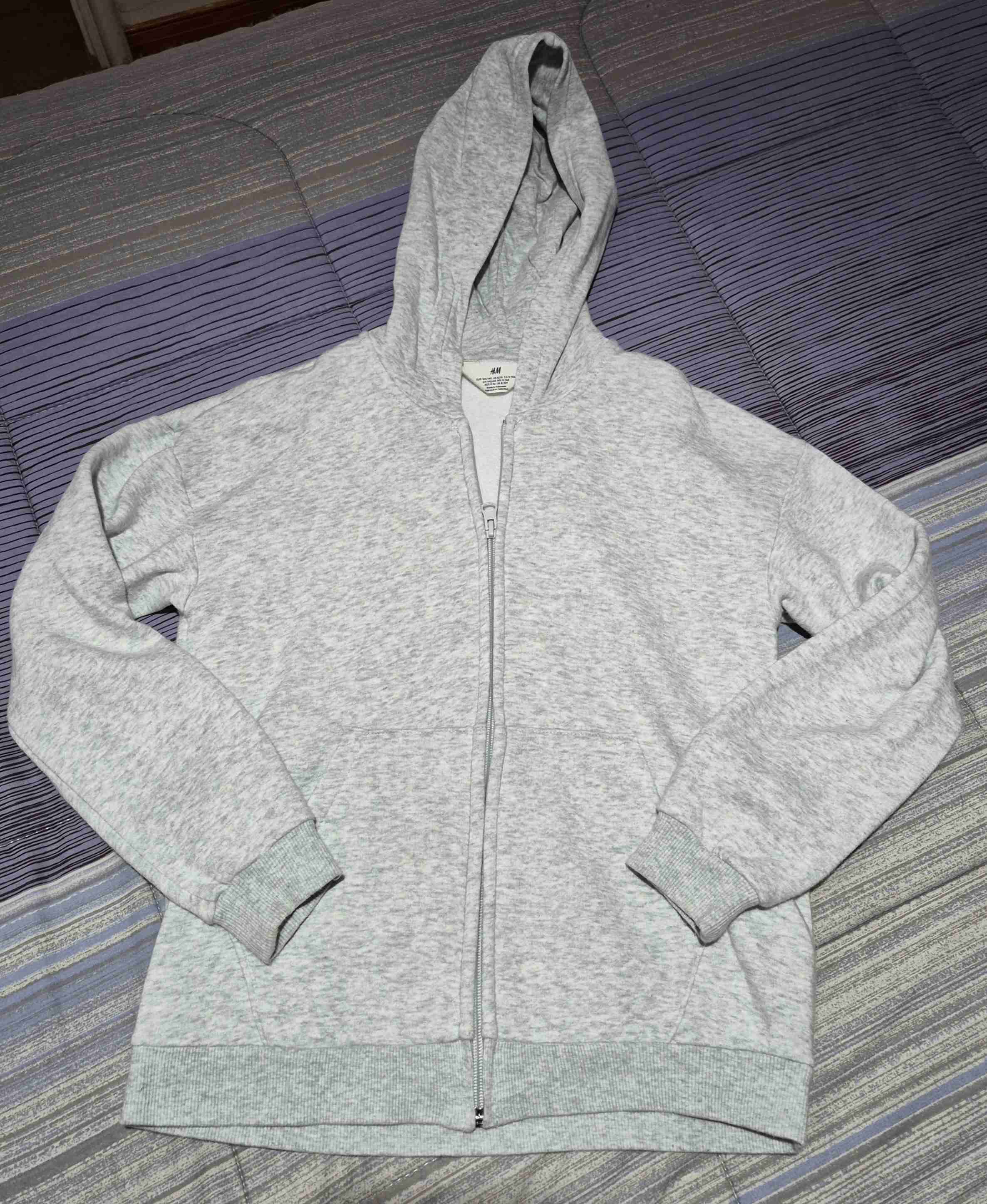 Polerón gris con capucha