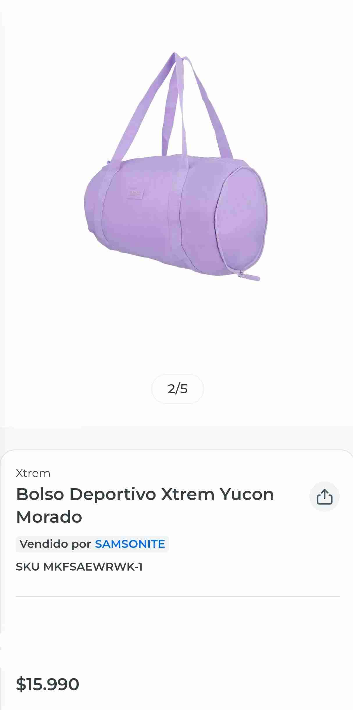 Bolso deportivo morado Xtrem - 1