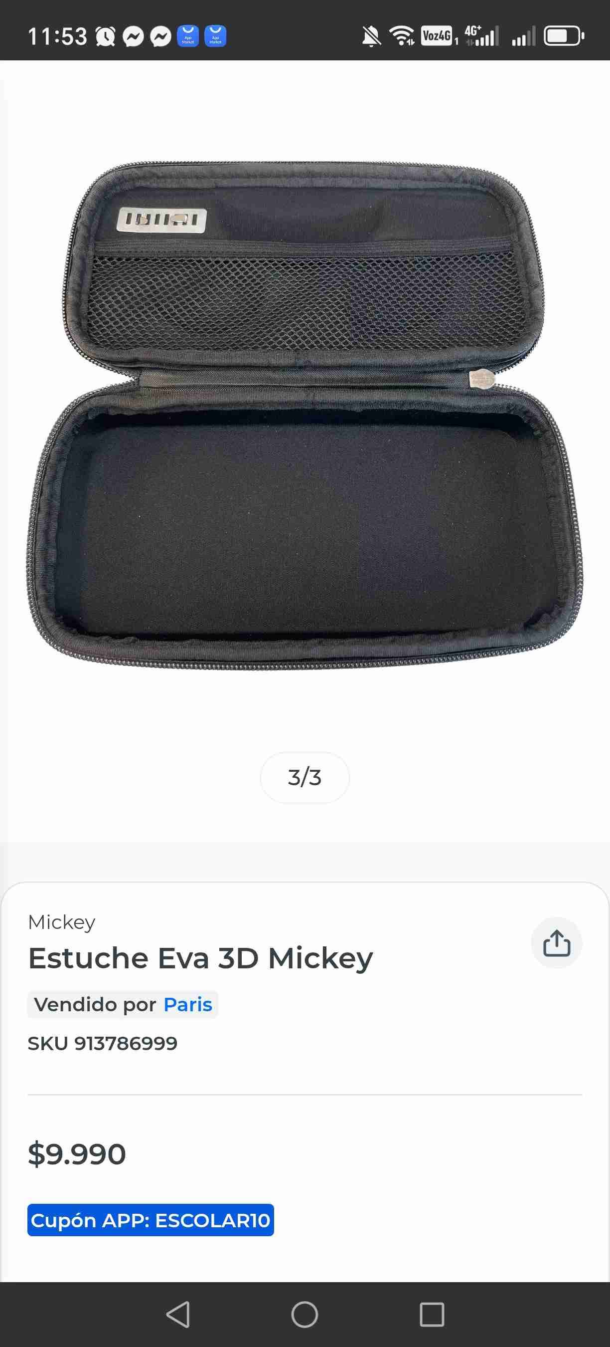 Estuche Escolar 3D Mickey - miniatura 2