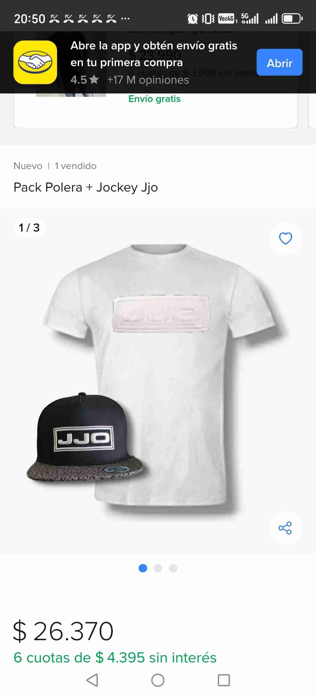 Pack Polera Blanca y Jockey Jjo - 1