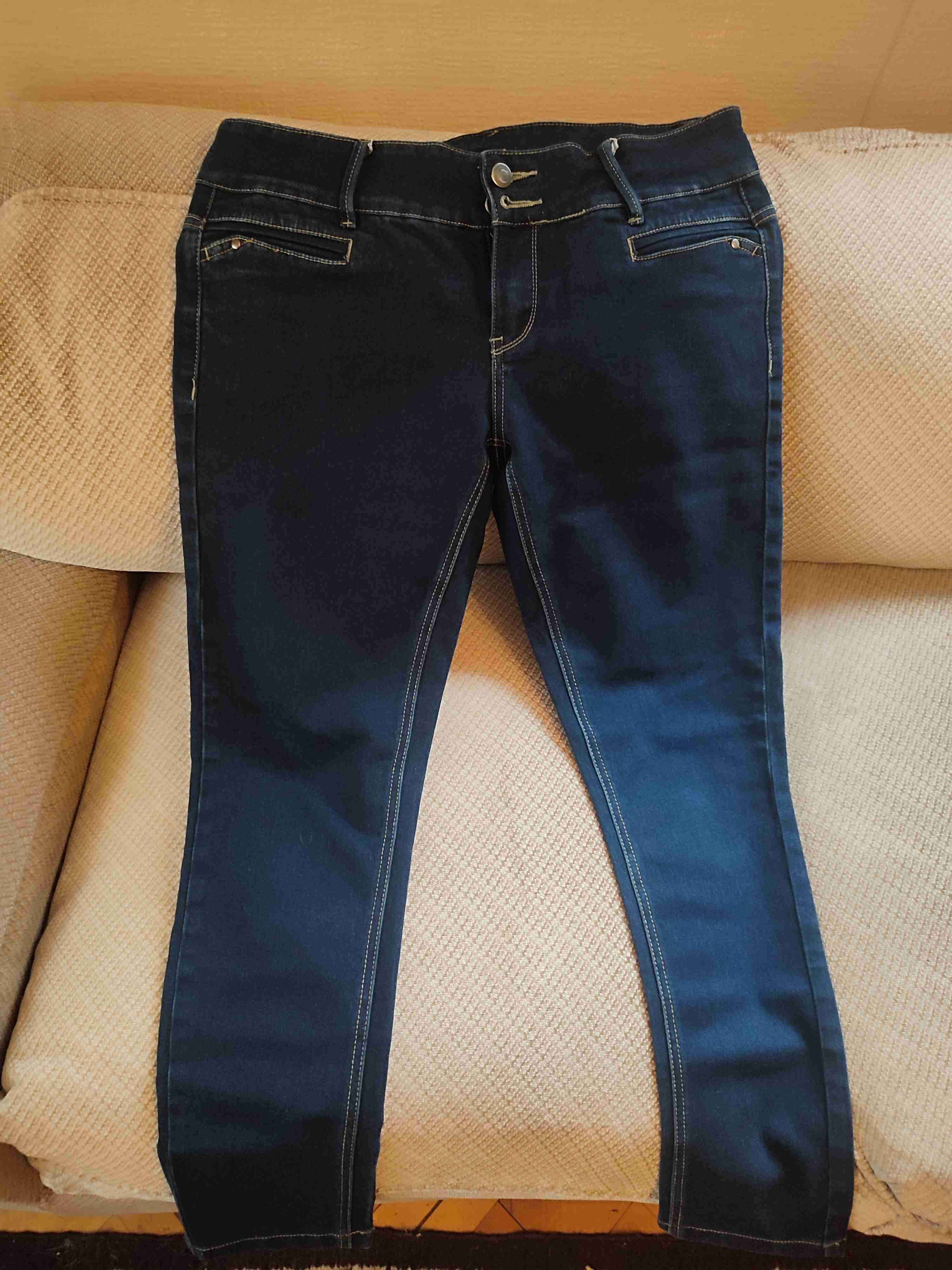Jeans azul oscuro mujer marca IO - miniatura 2