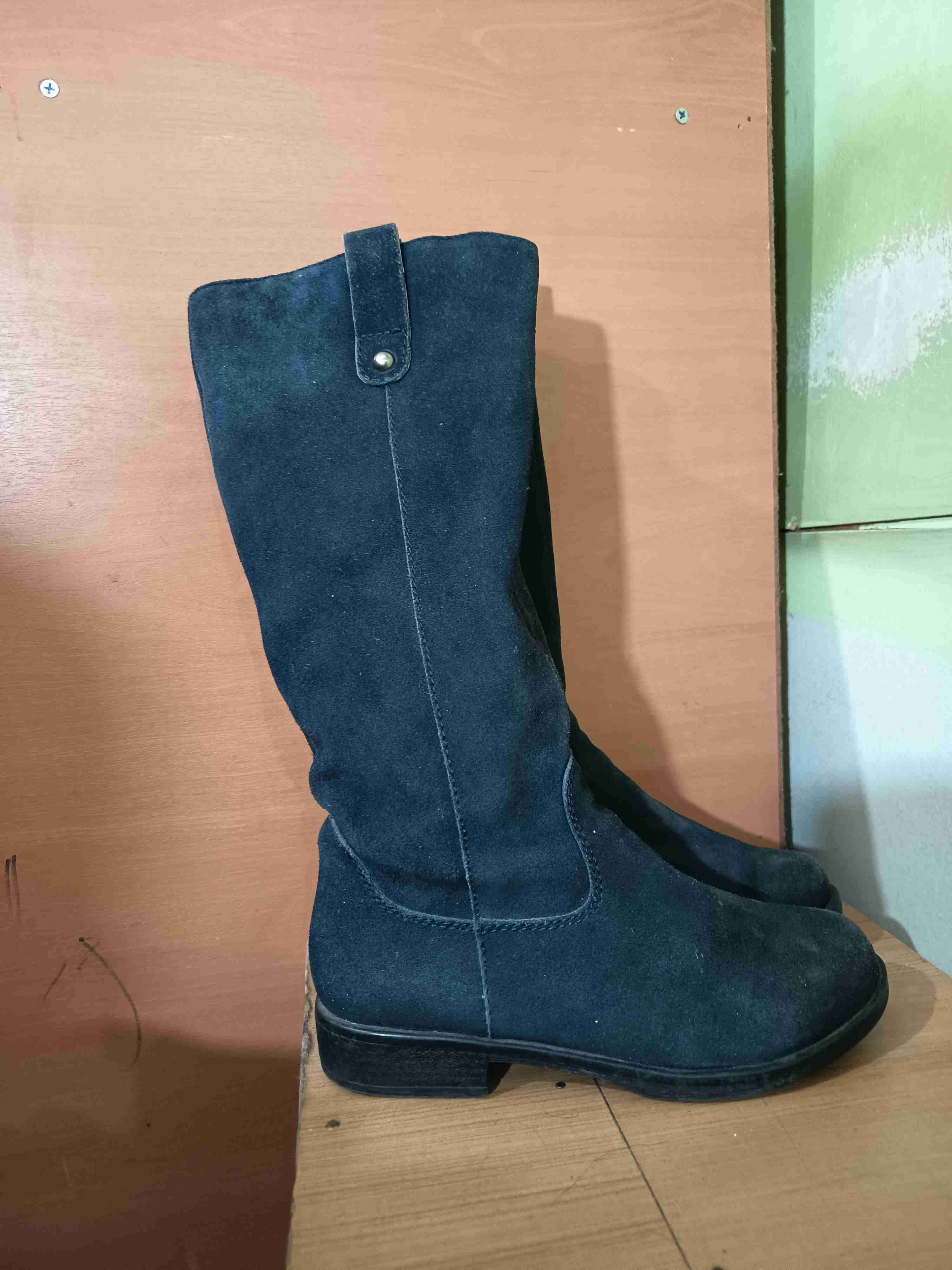 Botas azul marino de gamuza - miniatura 1