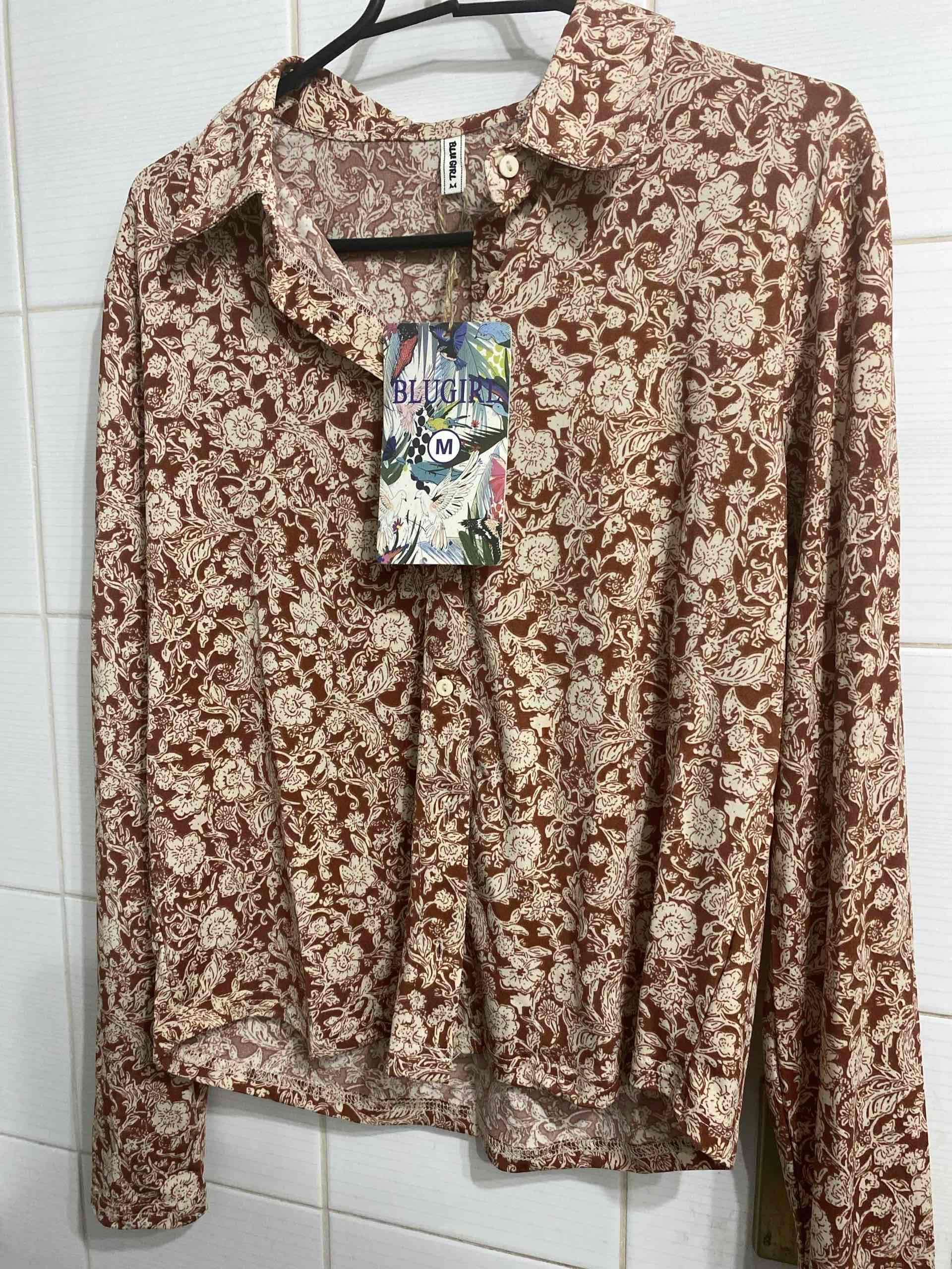 Blusa estampada Blugirl marrón - miniatura 1