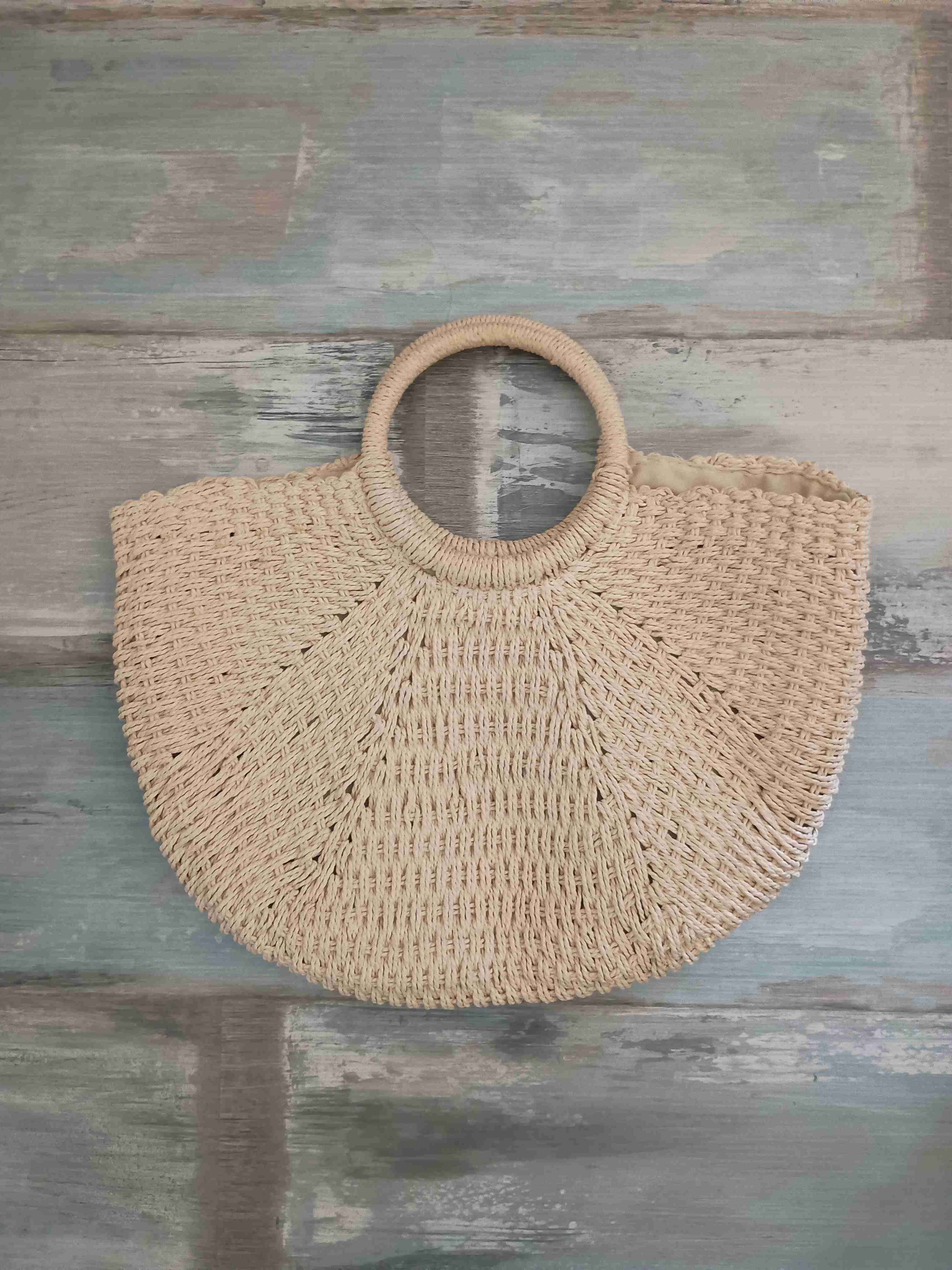 Bolso de mano tejido beige marca ASH - 1