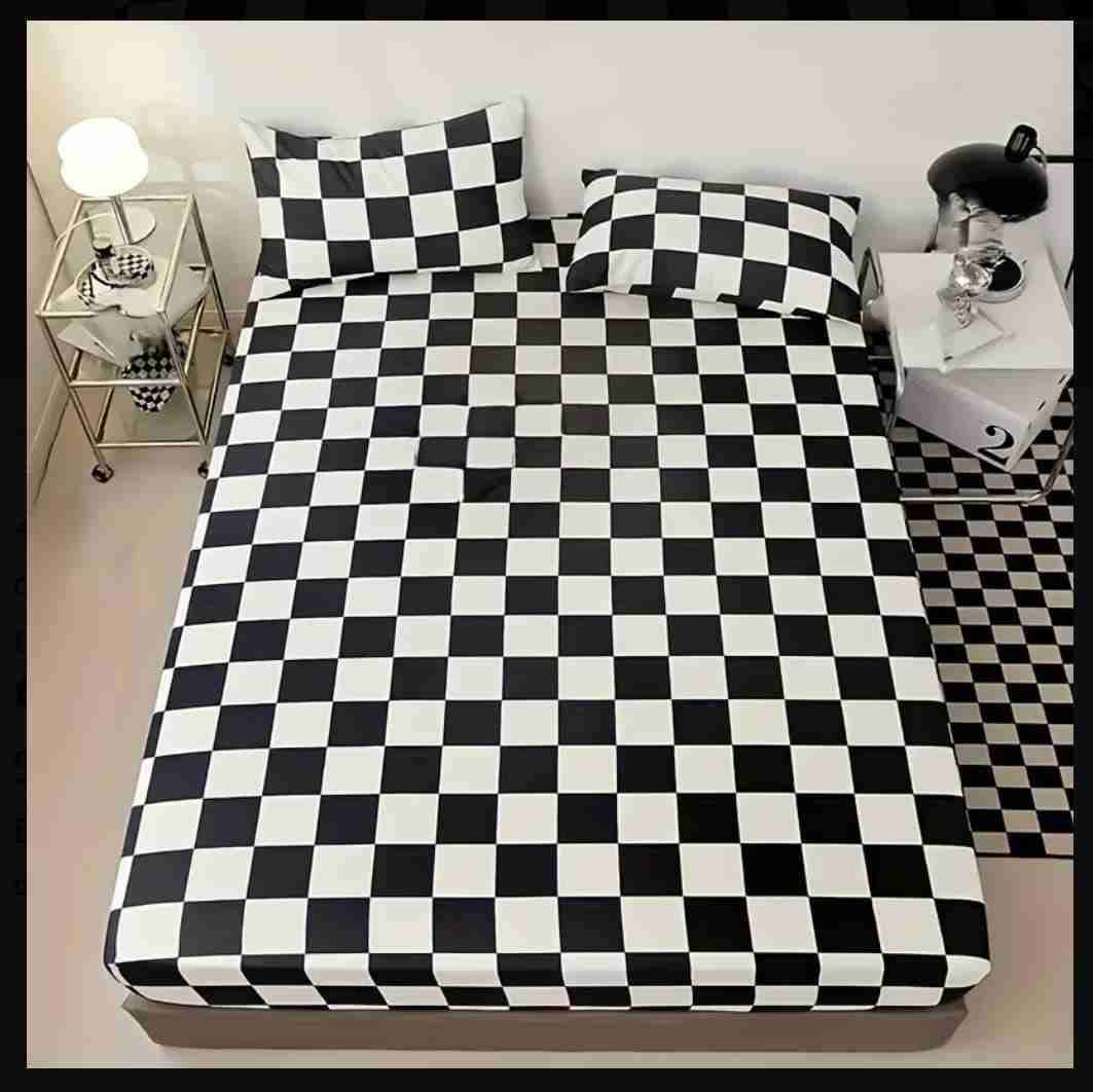 Funda para cama a cuadros - miniatura 2