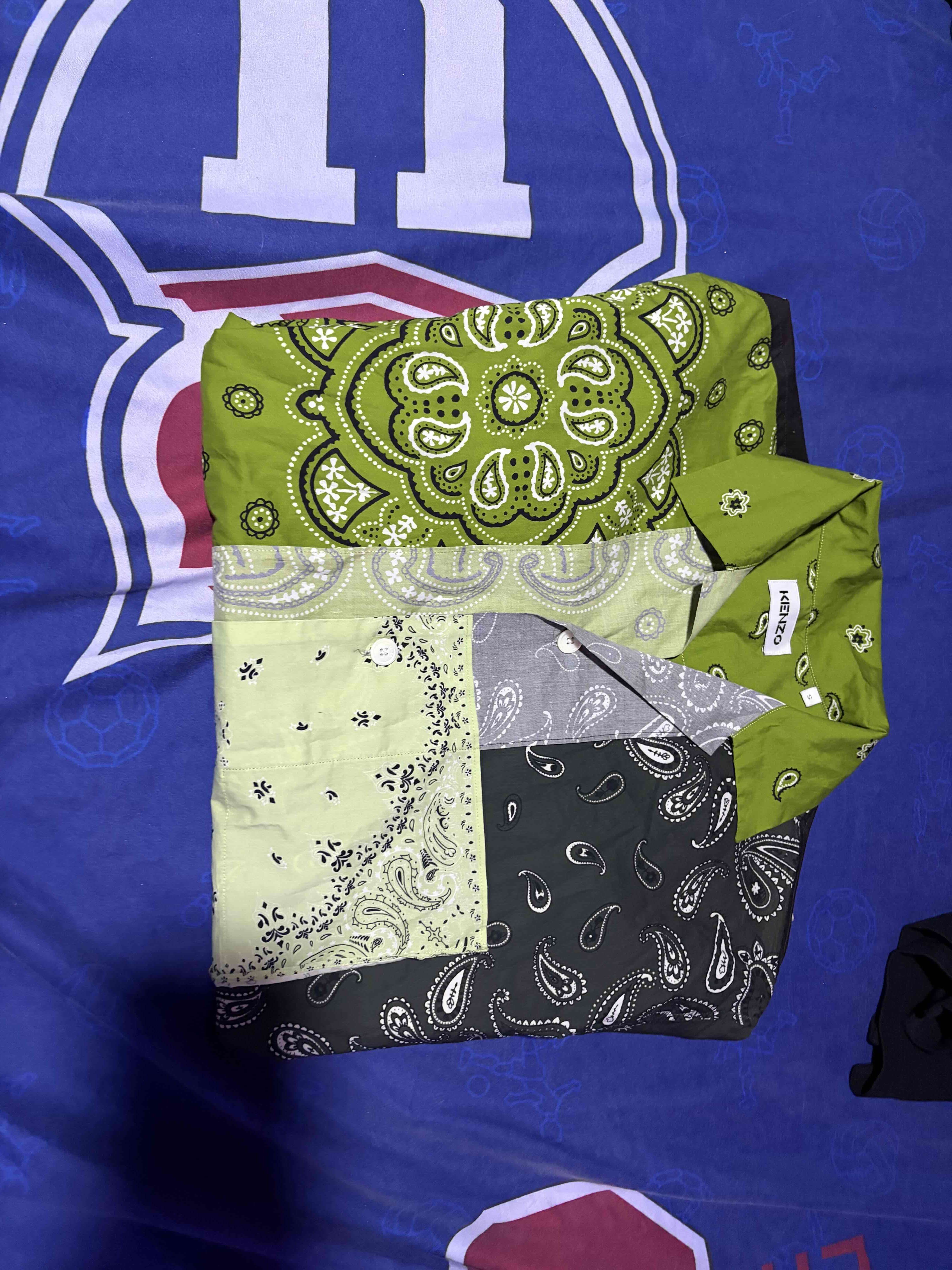 Camisa patchwork verde Kenzo - 2