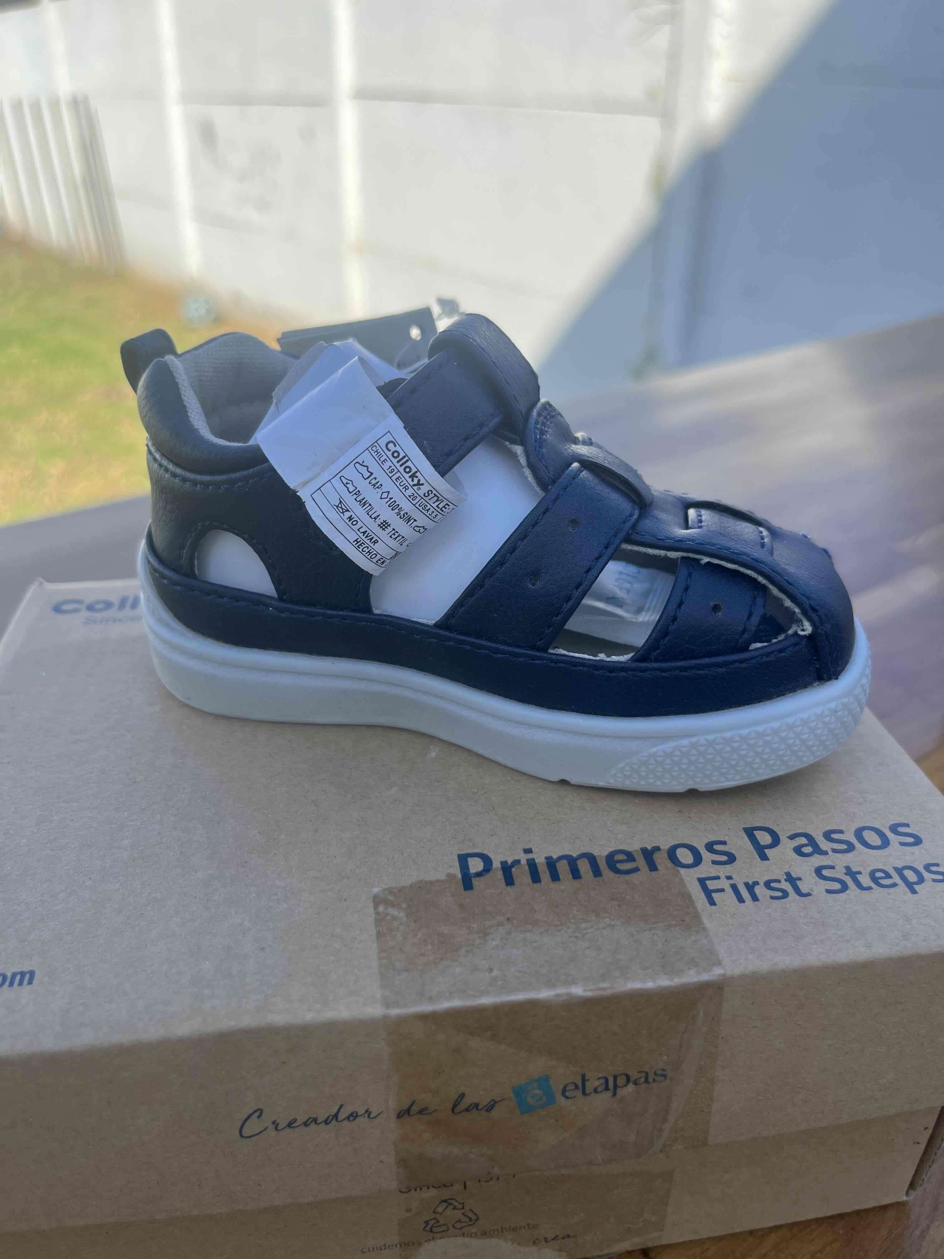 Talla 19 .Zapatos de bebé Colloky azul - miniatura 2