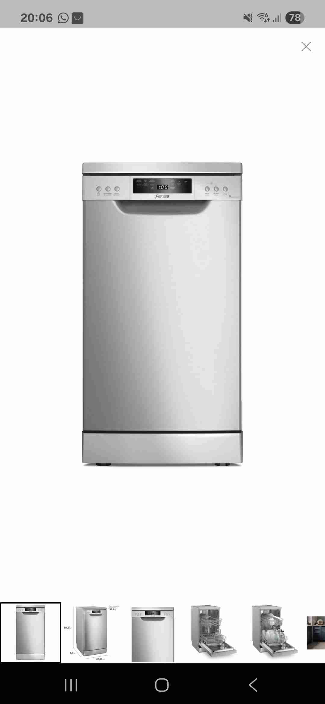 Lavavajillas Fensa gris acero - 2