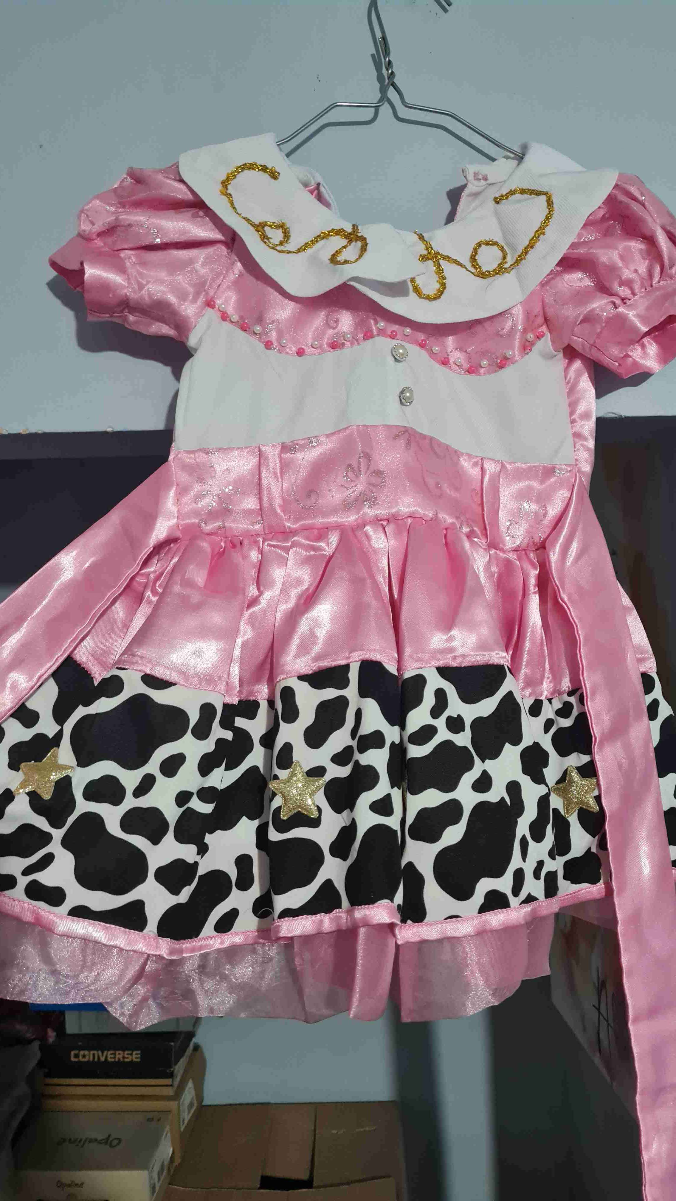 Disfraz infantil rosado con perlas - miniatura 4