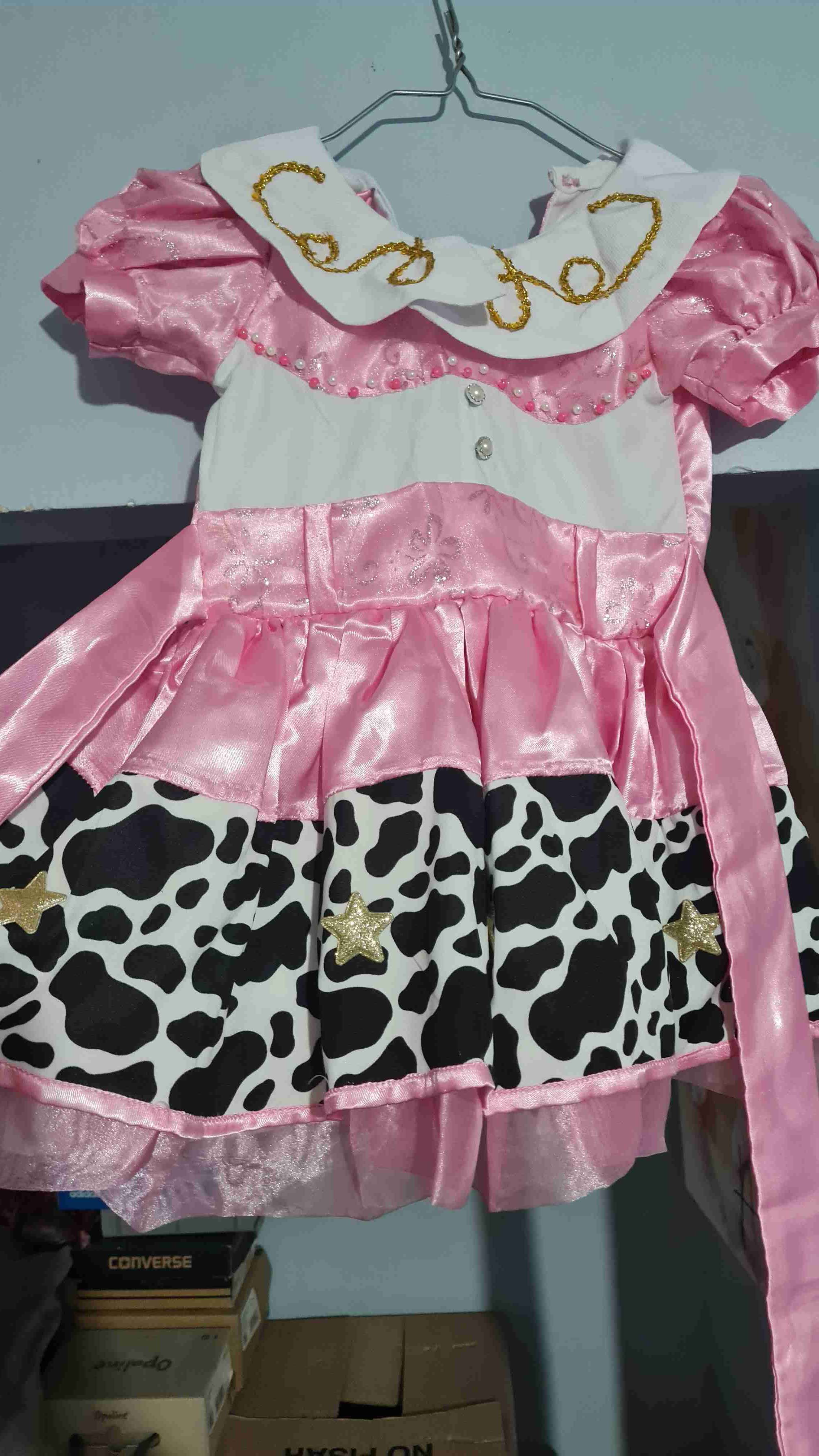 Disfraz infantil rosado con perlas - miniatura 5