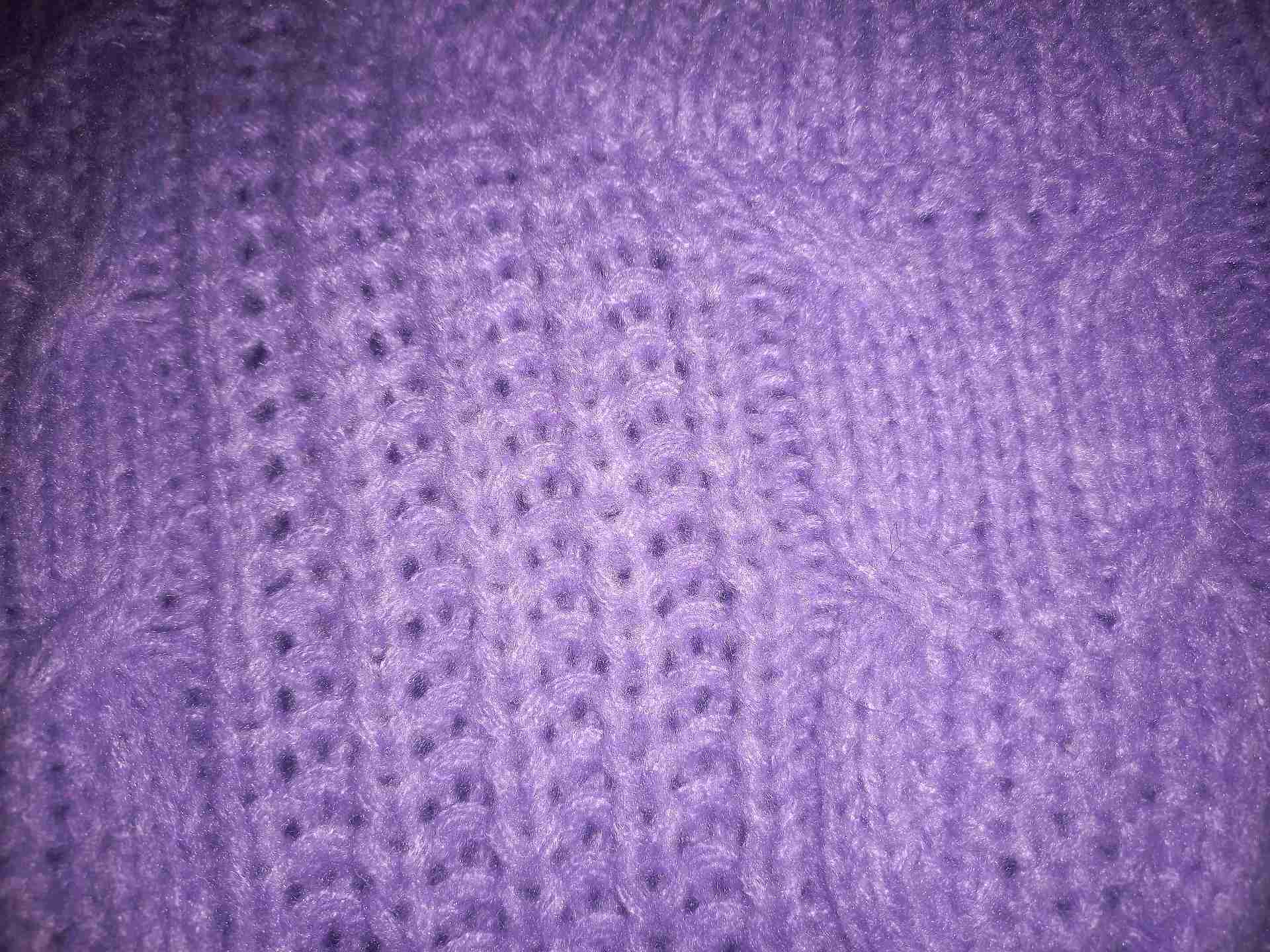 Suéter lila  tejido grueso y talla standar - miniatura 2