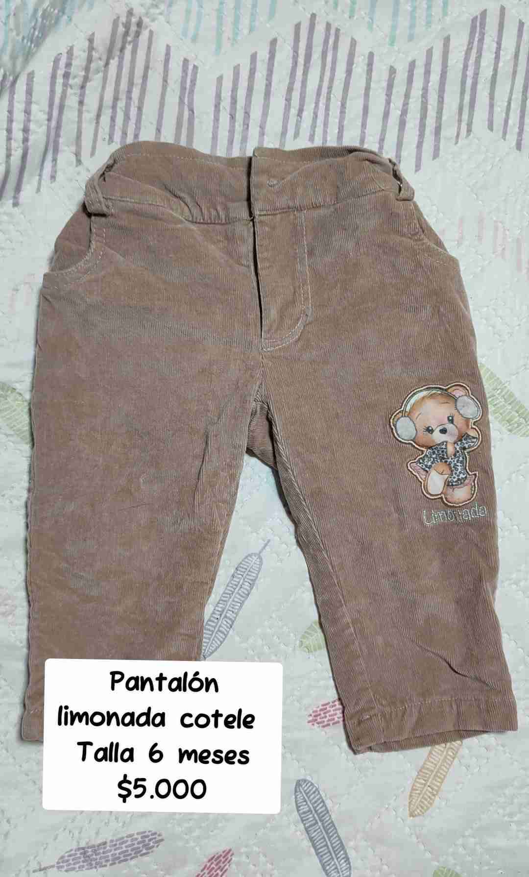 Pantalón bebé cotele Limonada 6 meses