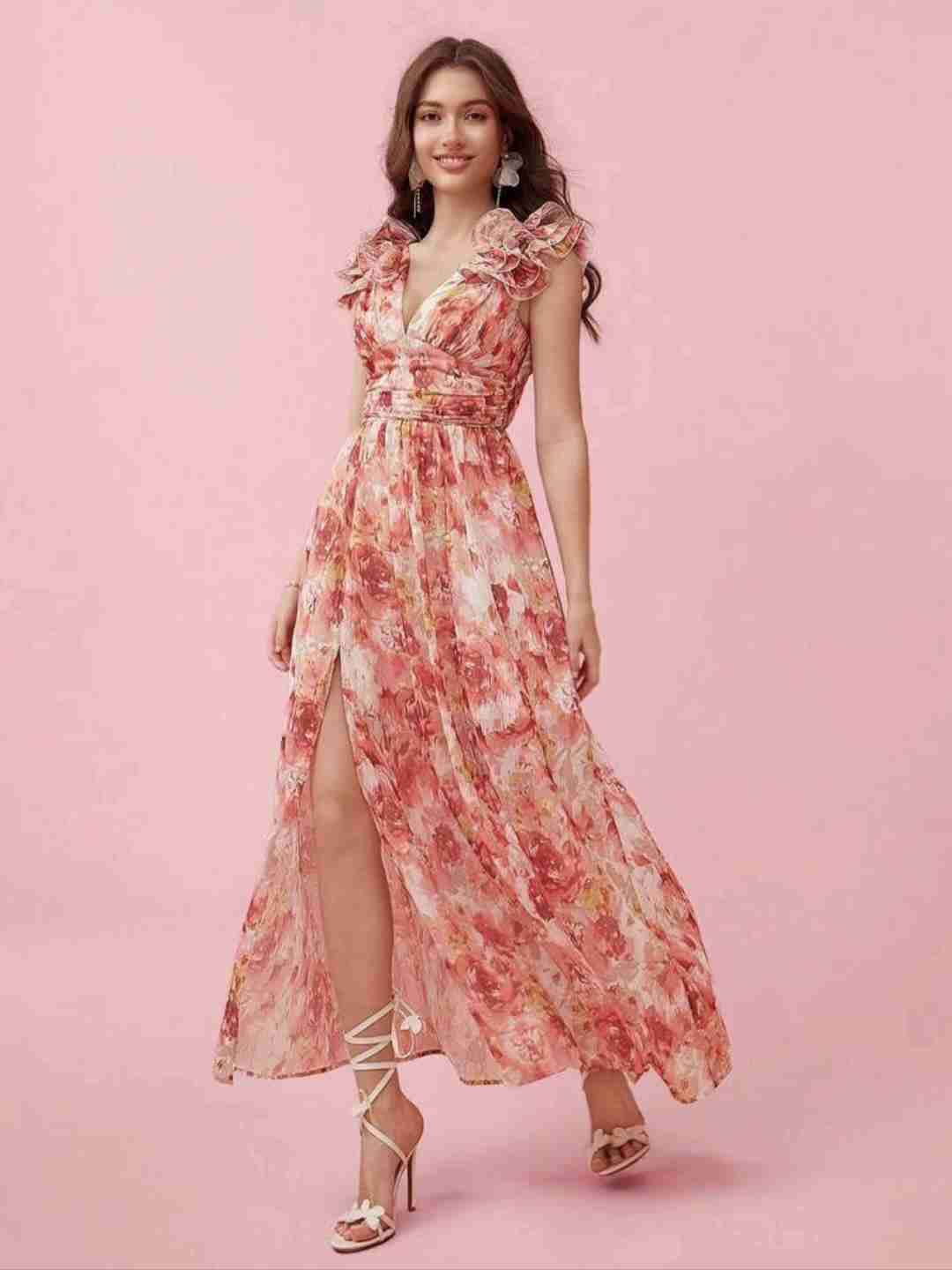 Vestido largo floreado - 3