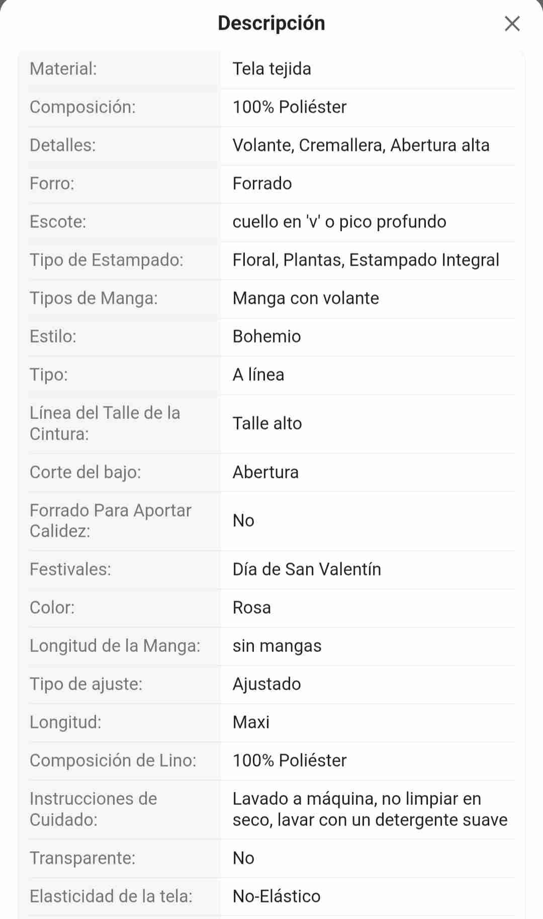 Vestido largo floreado - 4