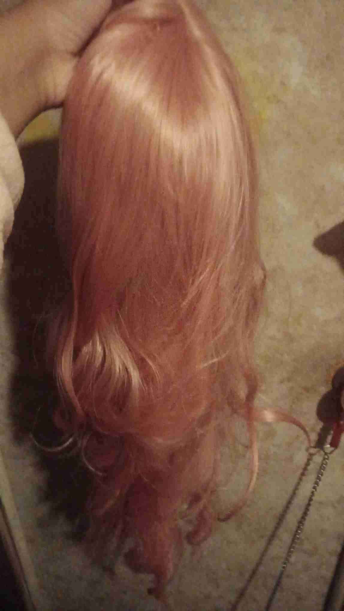 Peluca rosa larga ondulada - 3