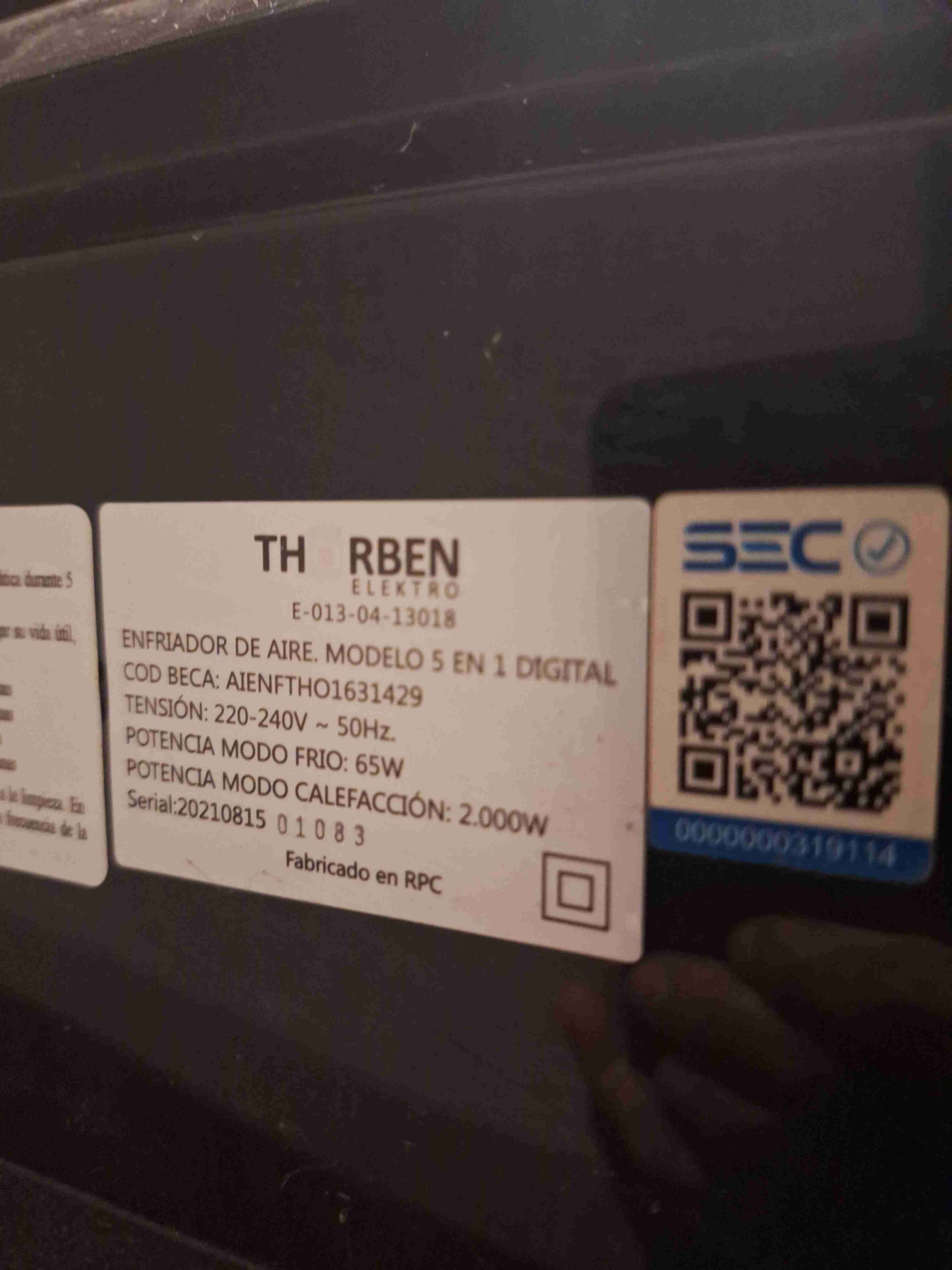 Enfriador de aire Thorben 5en1 digital frío/calor - miniatura 3