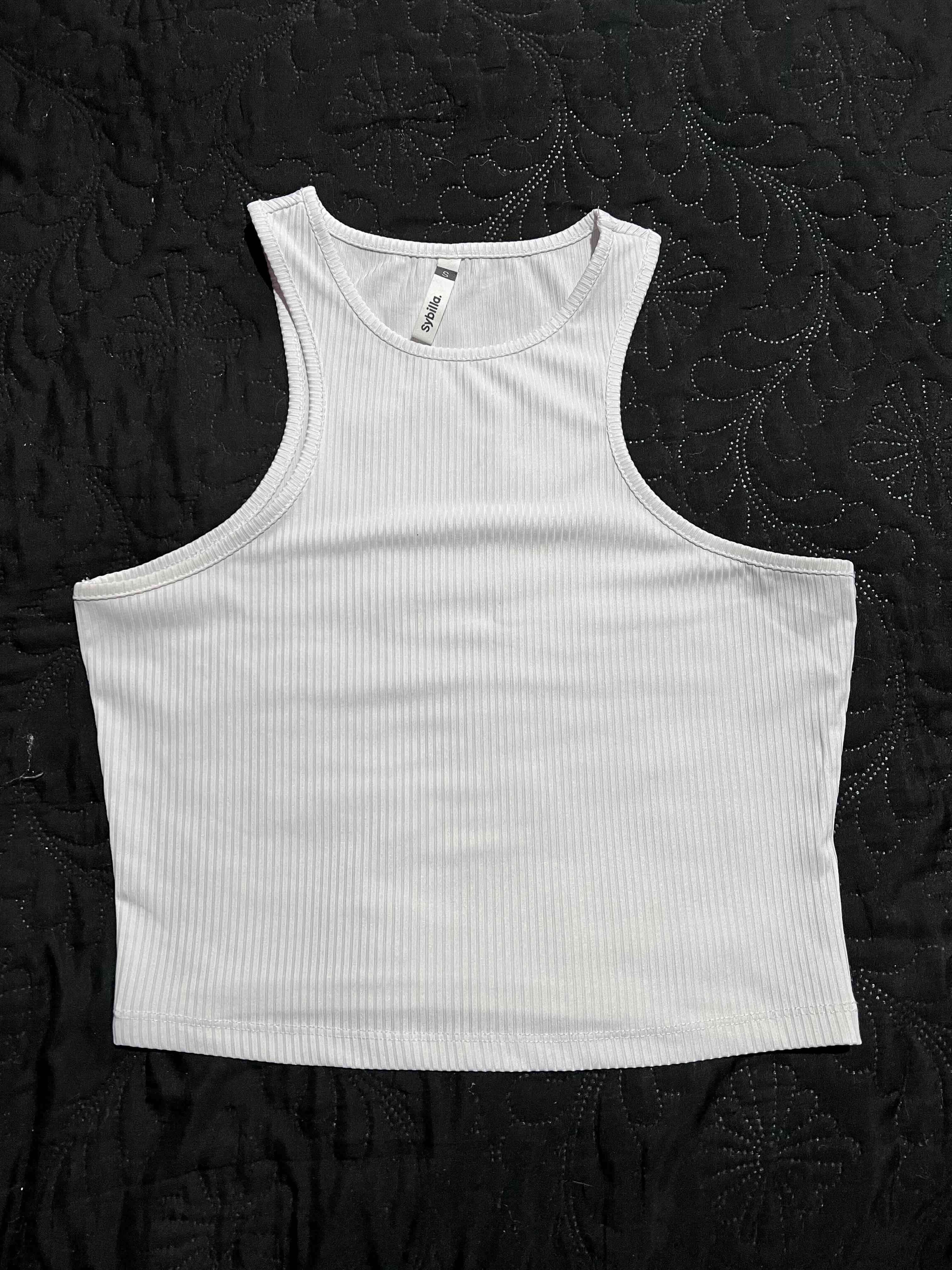 Polera sin mangas blanca