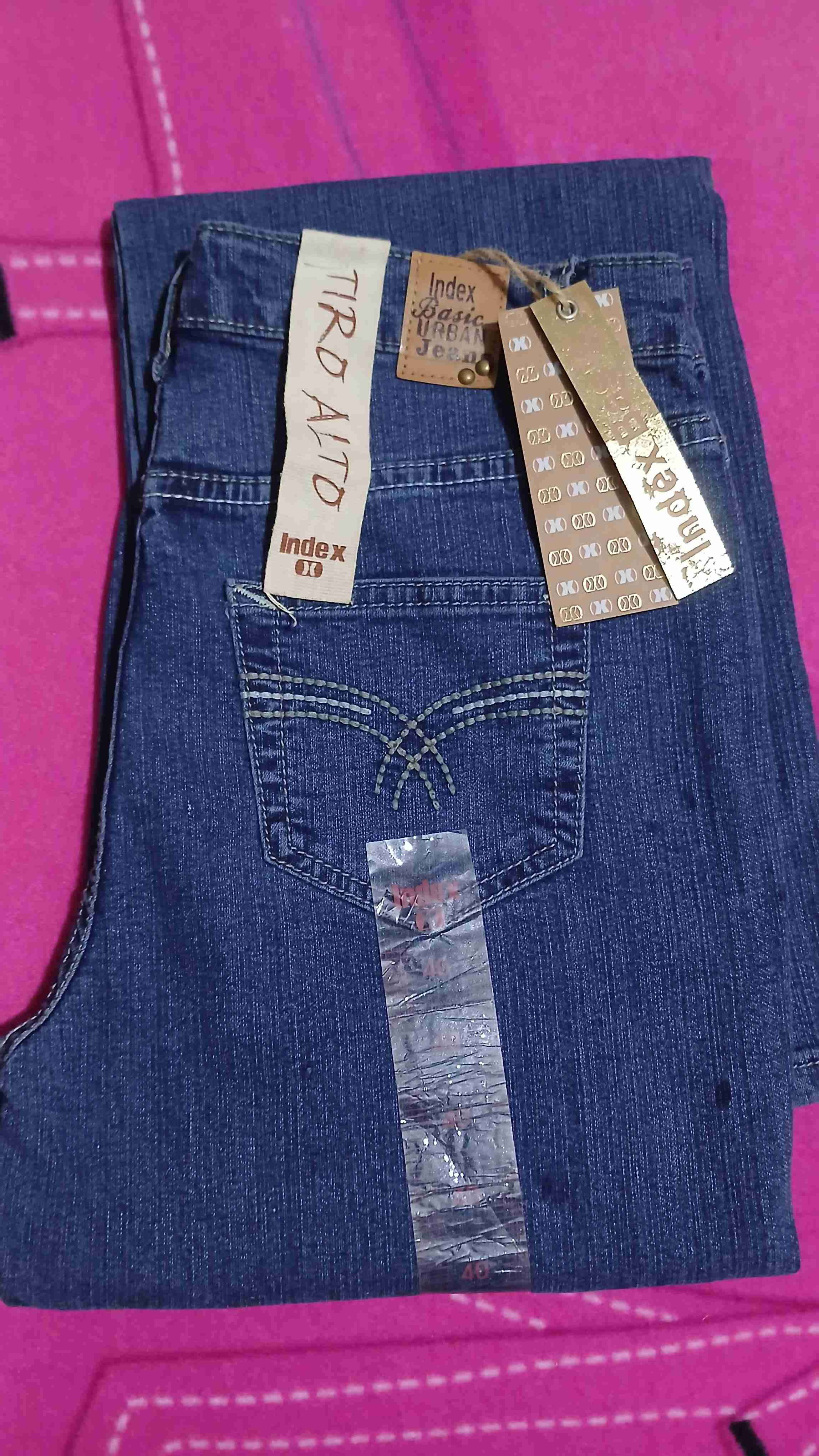 Jeans azul tiro alto Index talla 40 - 1