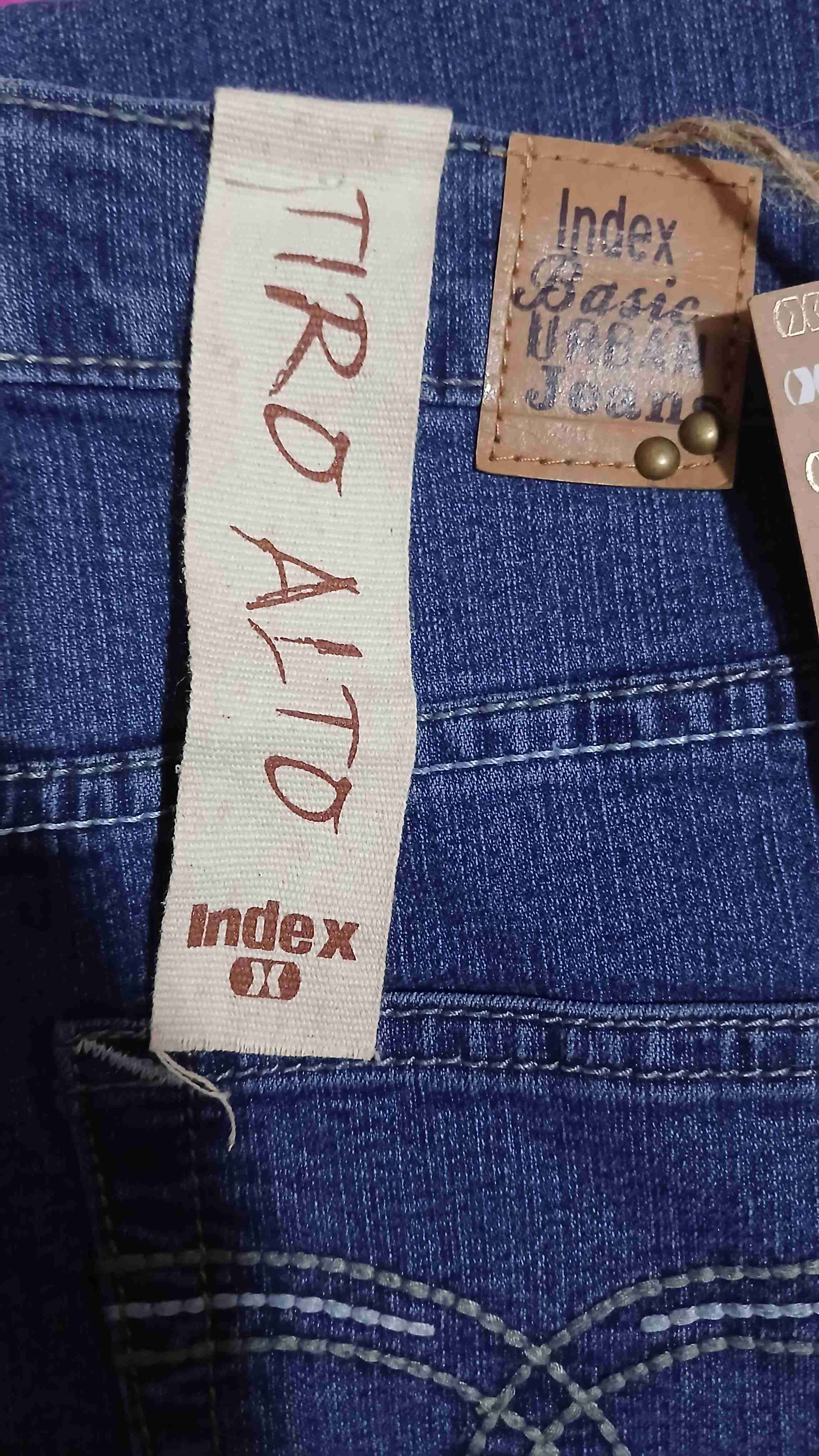 Jeans azul tiro alto Index talla 40 - 2