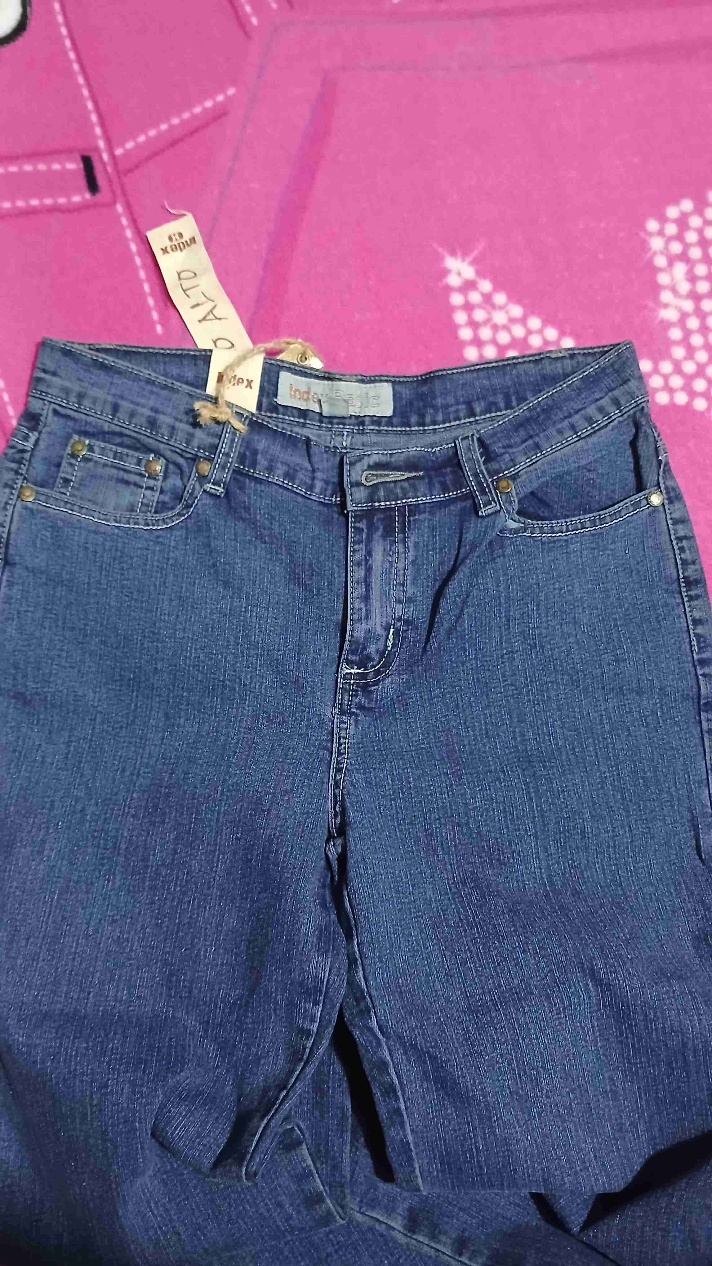 Jeans azul tiro alto Index talla 40 - 4