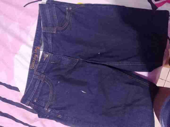 Jeans cortos azul oscuro - 1